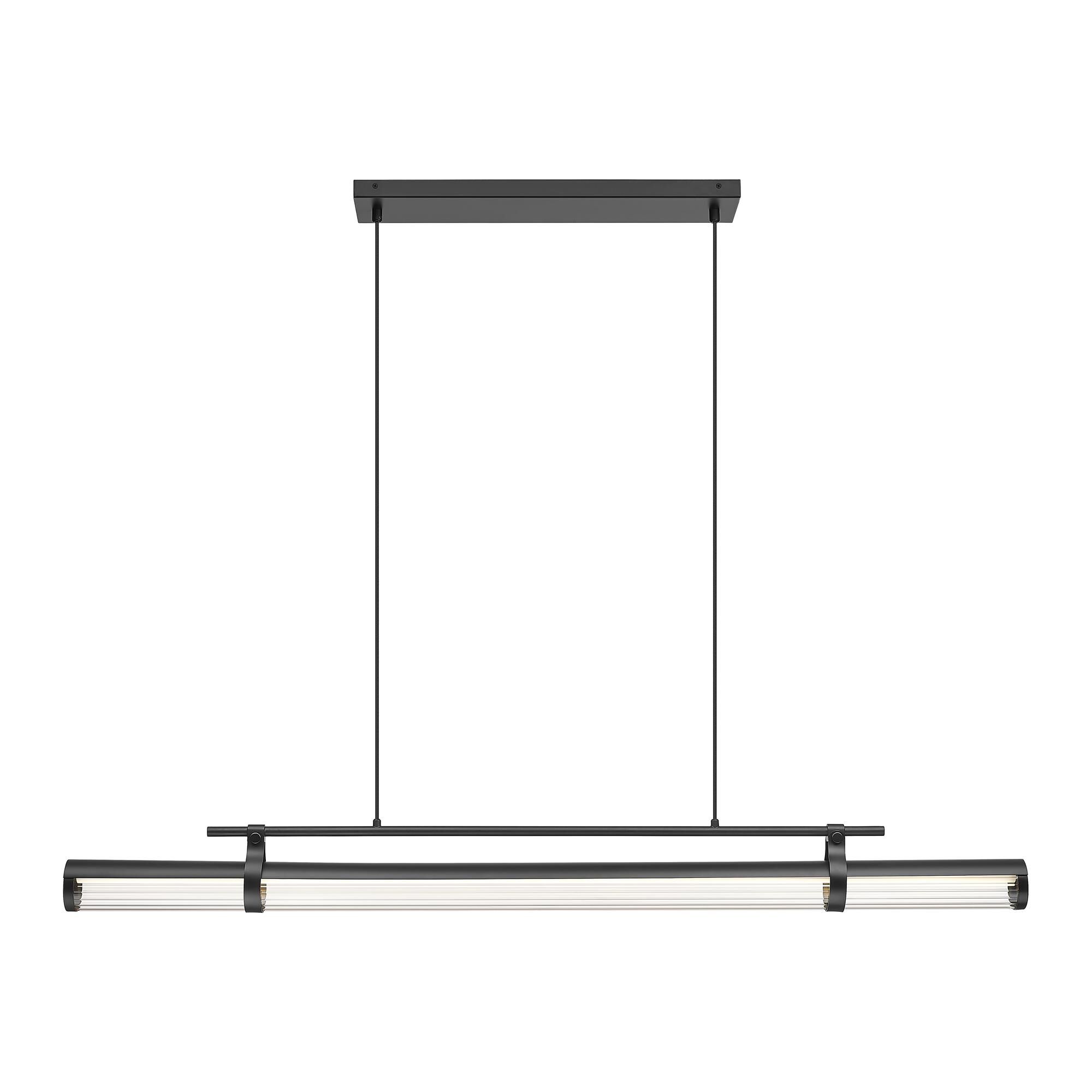 Shown in Matte Black finish and Clear glass
