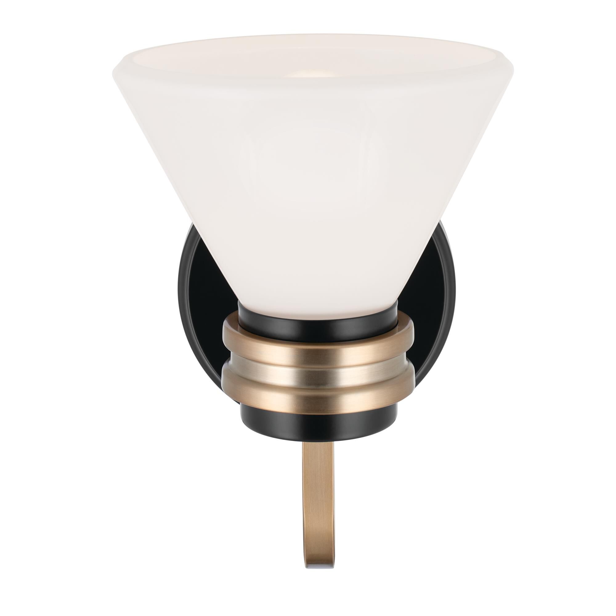 Shown in Black finish and Opal glass