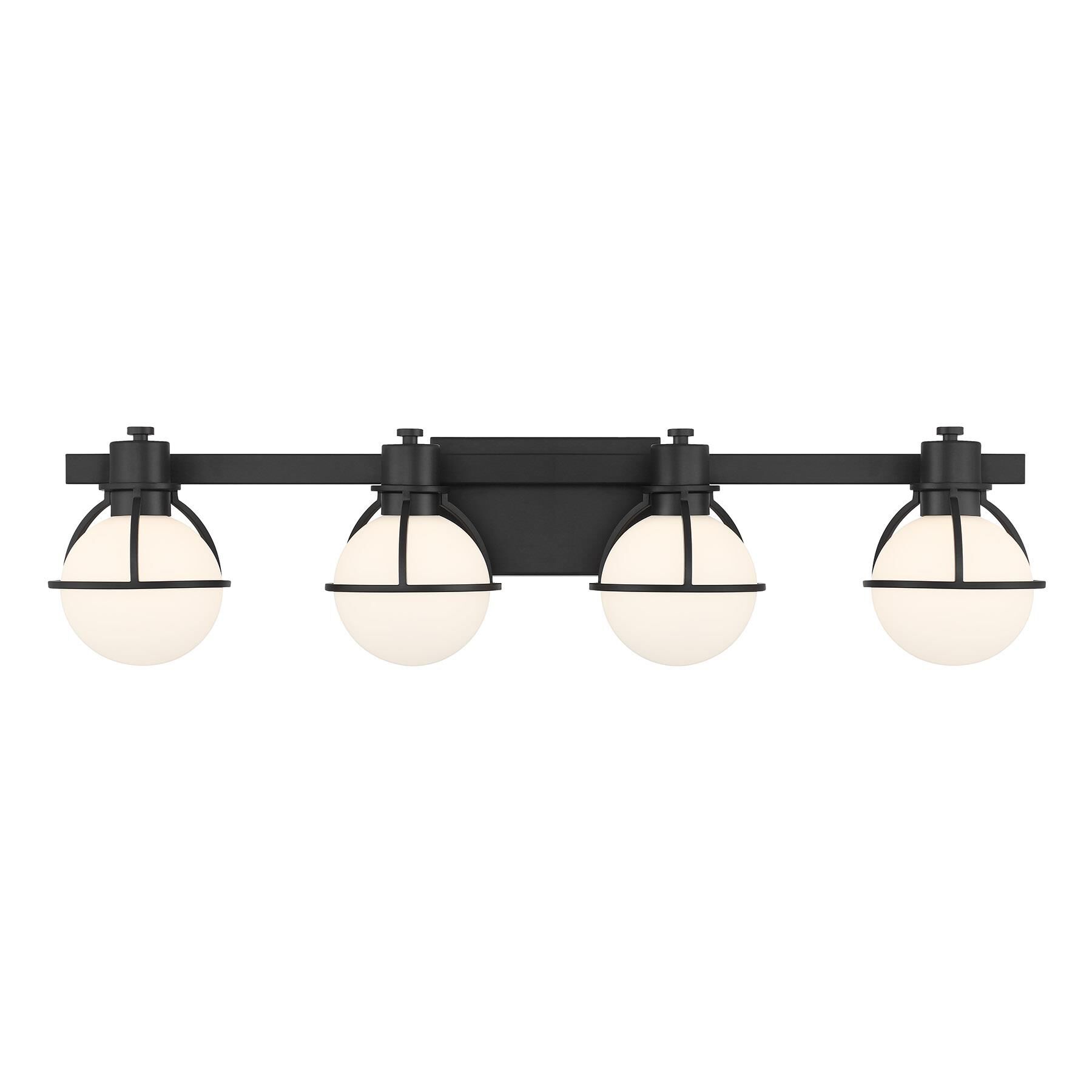 Shown in Matte Black finish and Opal shade