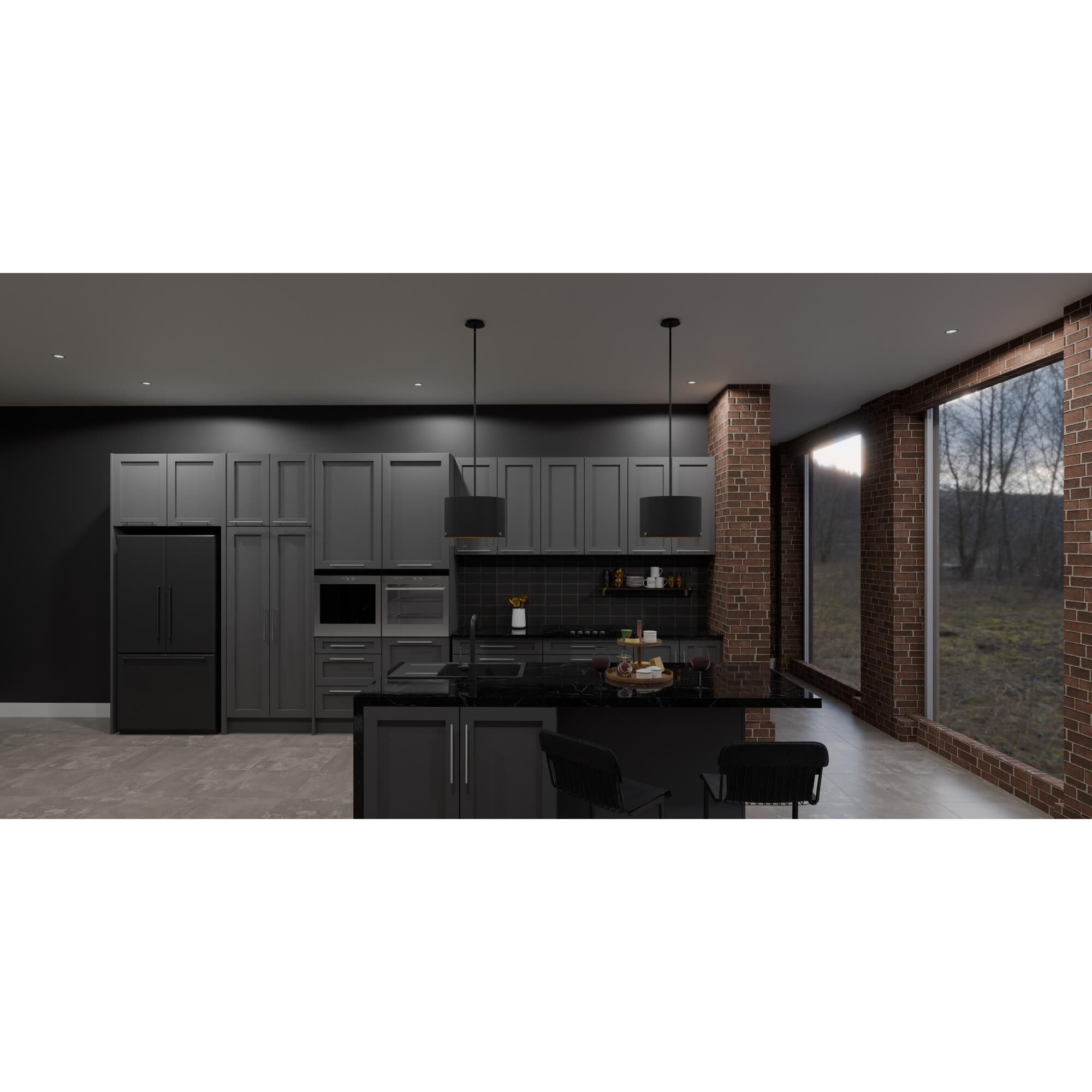 Shown in Matte Black finish and Smoke glass