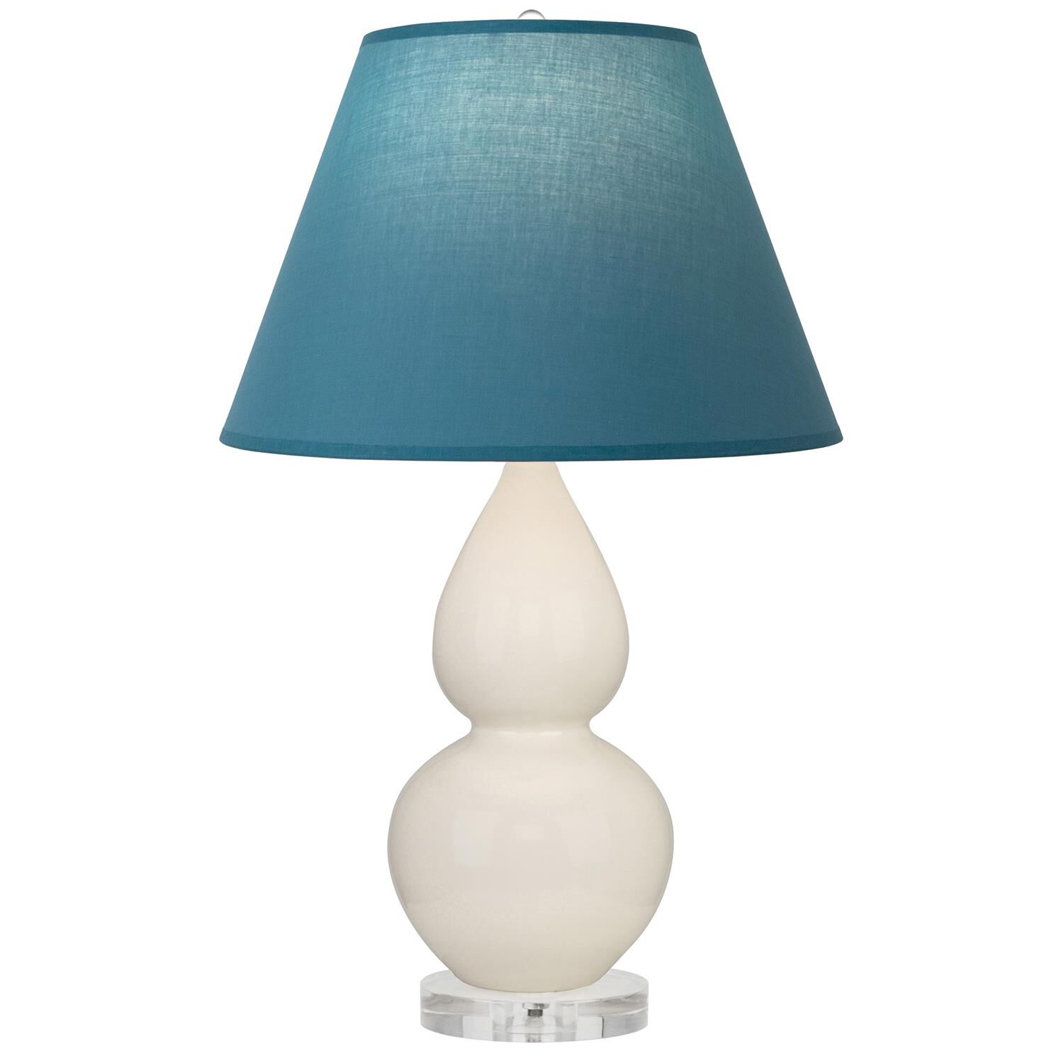 Shown in Bone finish and Bright Blue and Gray shade and Lucite accent
