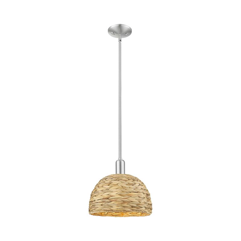 Bruno Marashlian Woven Rattan 12 Inch Mini Pendant by Innovations Lighting