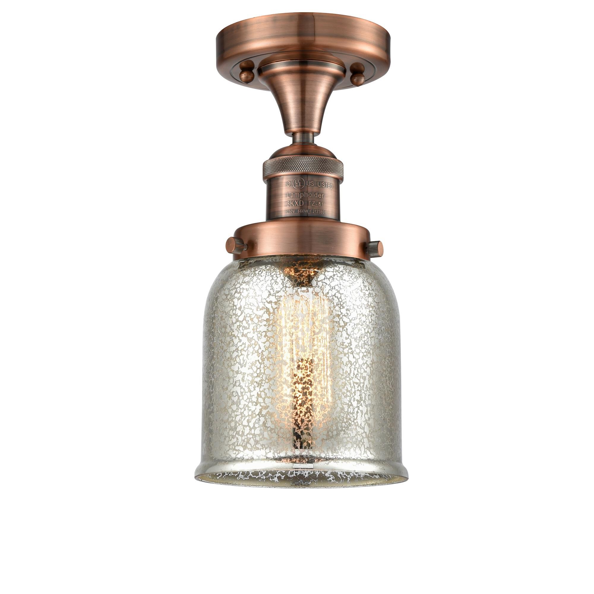 Shown in Antique Copper finish and Silver Mercury glass