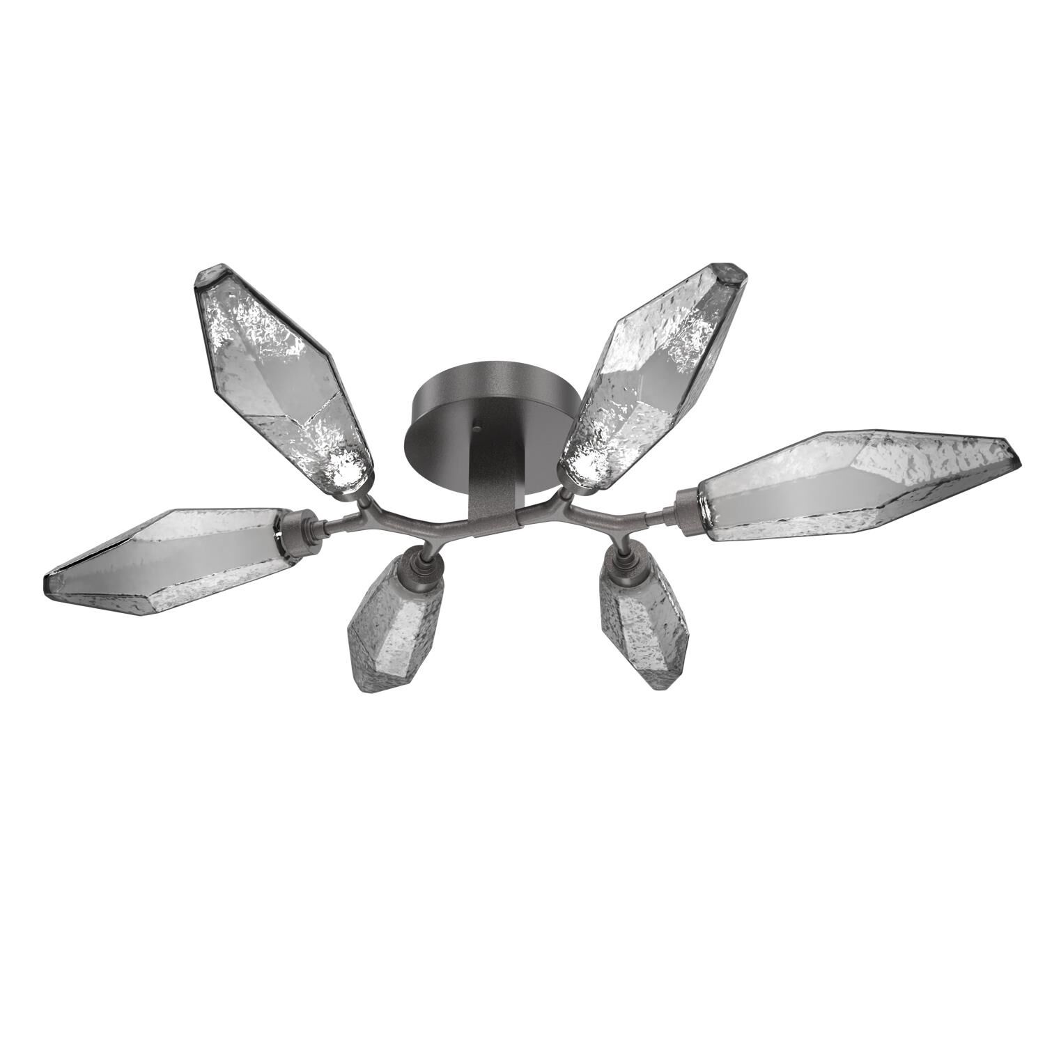 Rock Crystal Semi Flush Mount by Hammerton Studio
