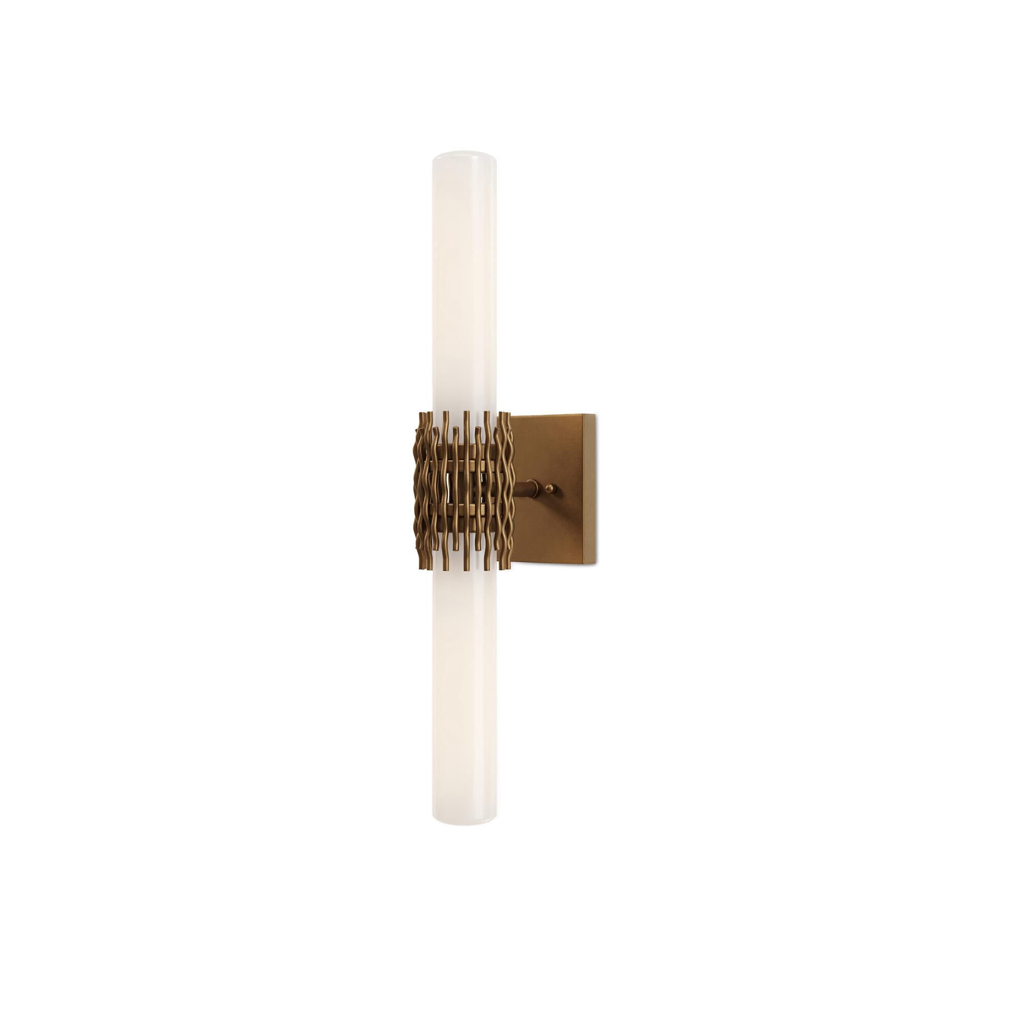 Shown in Opaque White and Antique Brass finish