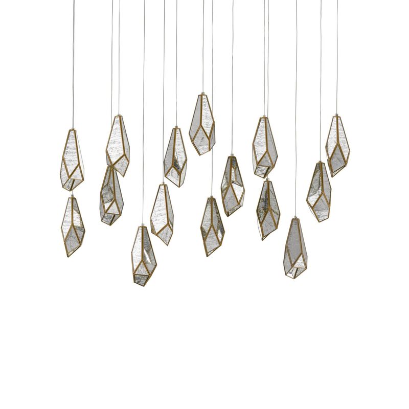 Glace 48 Inch 15 Light LED Linear Suspension Light by Currey and Company