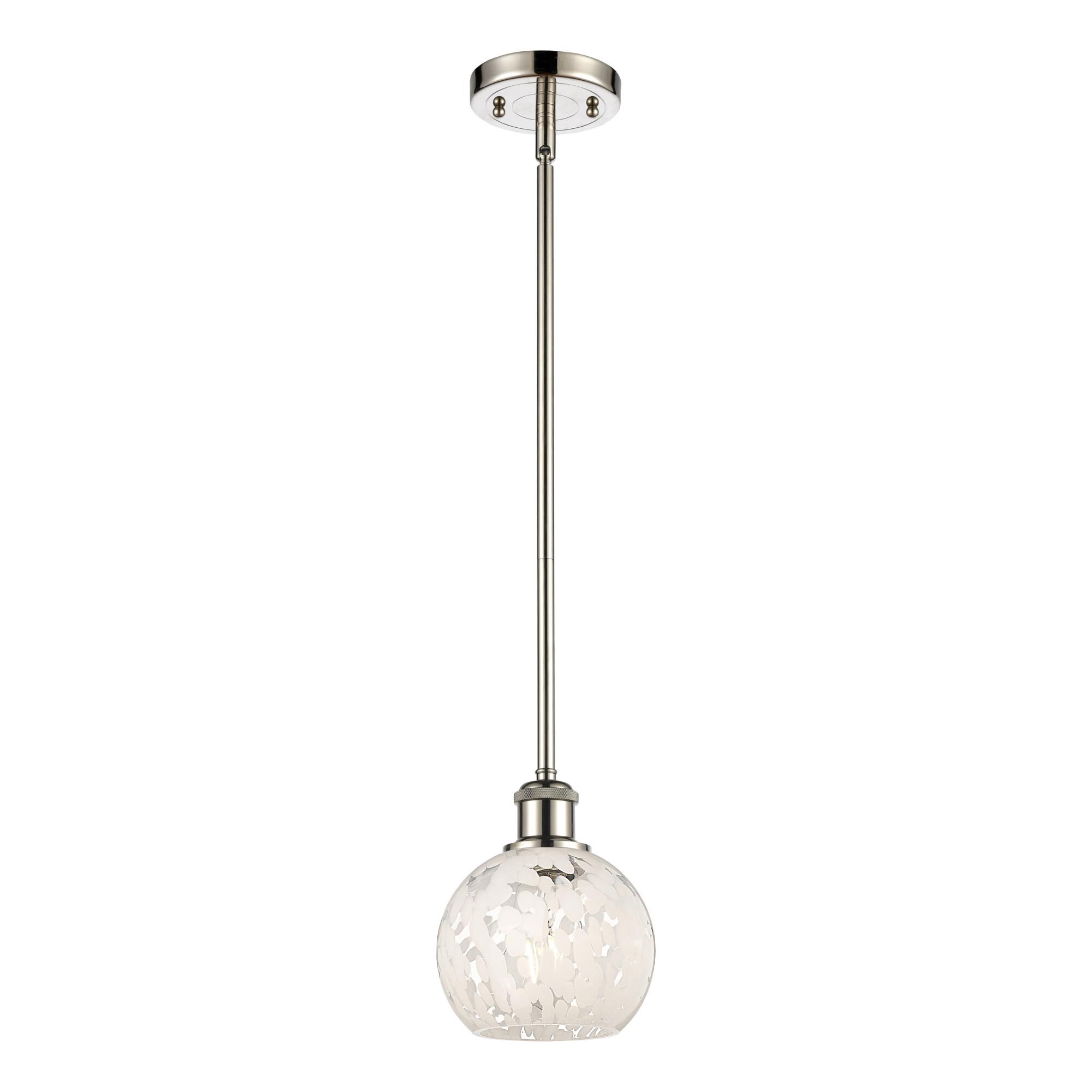 Bruno Marashlian White Mouchette 6 Inch Mini Pendant by Innovations Lighting