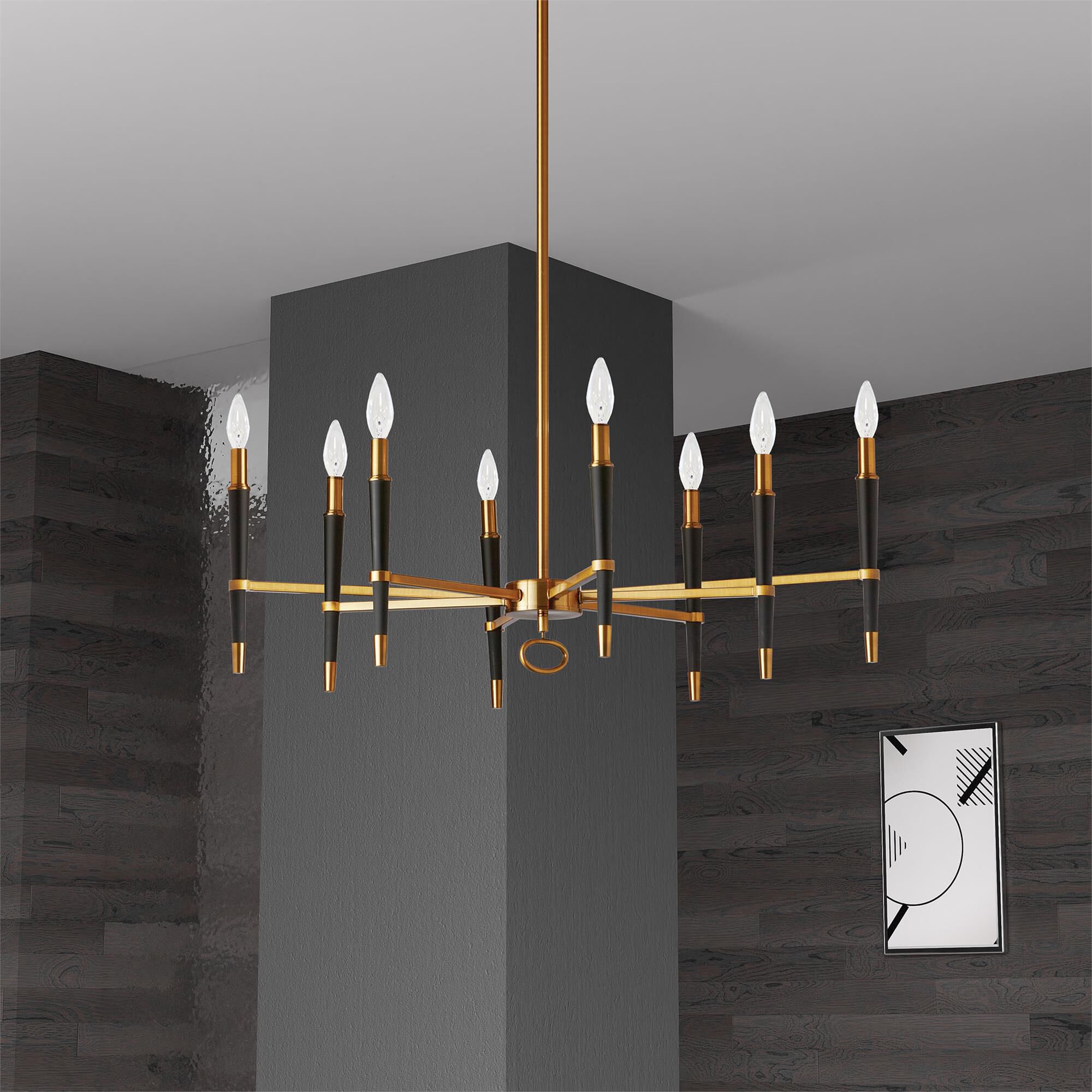 Langford 40 Inch 8 Light Chandelier by Dainolite