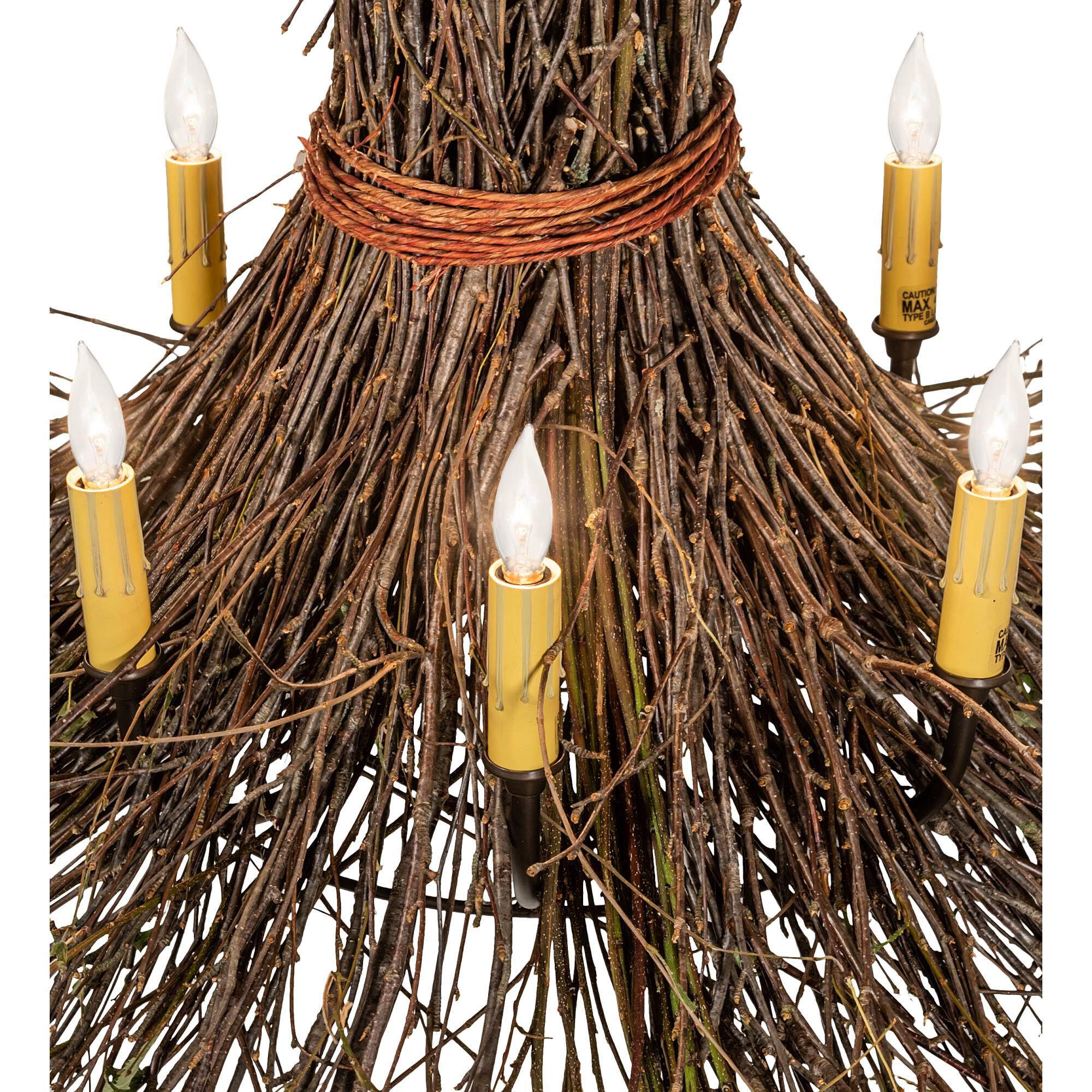 Twigs 36 Inch 8 Light Chandelier by Meyda Lighting