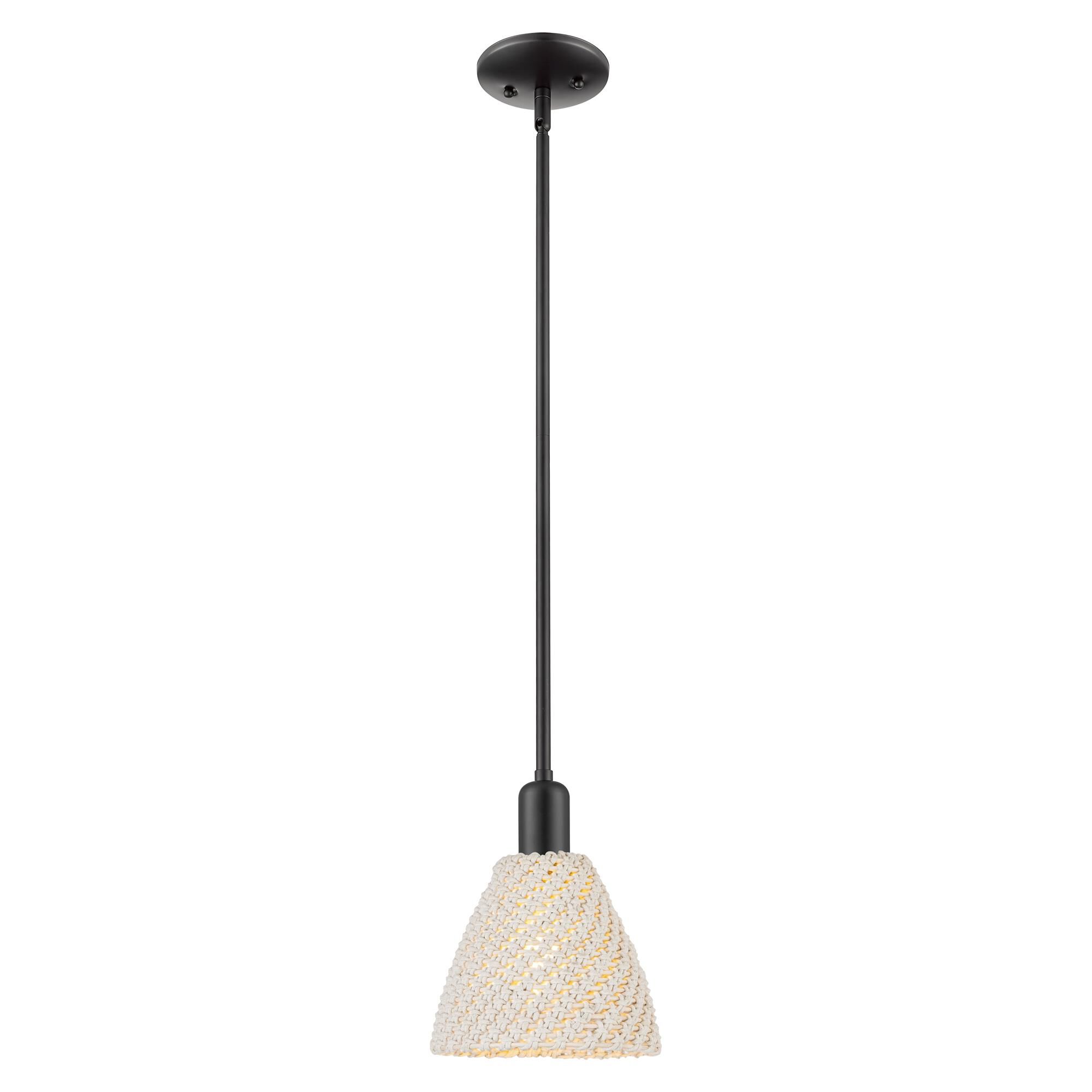Shown in Matte Black finish and Natural shade