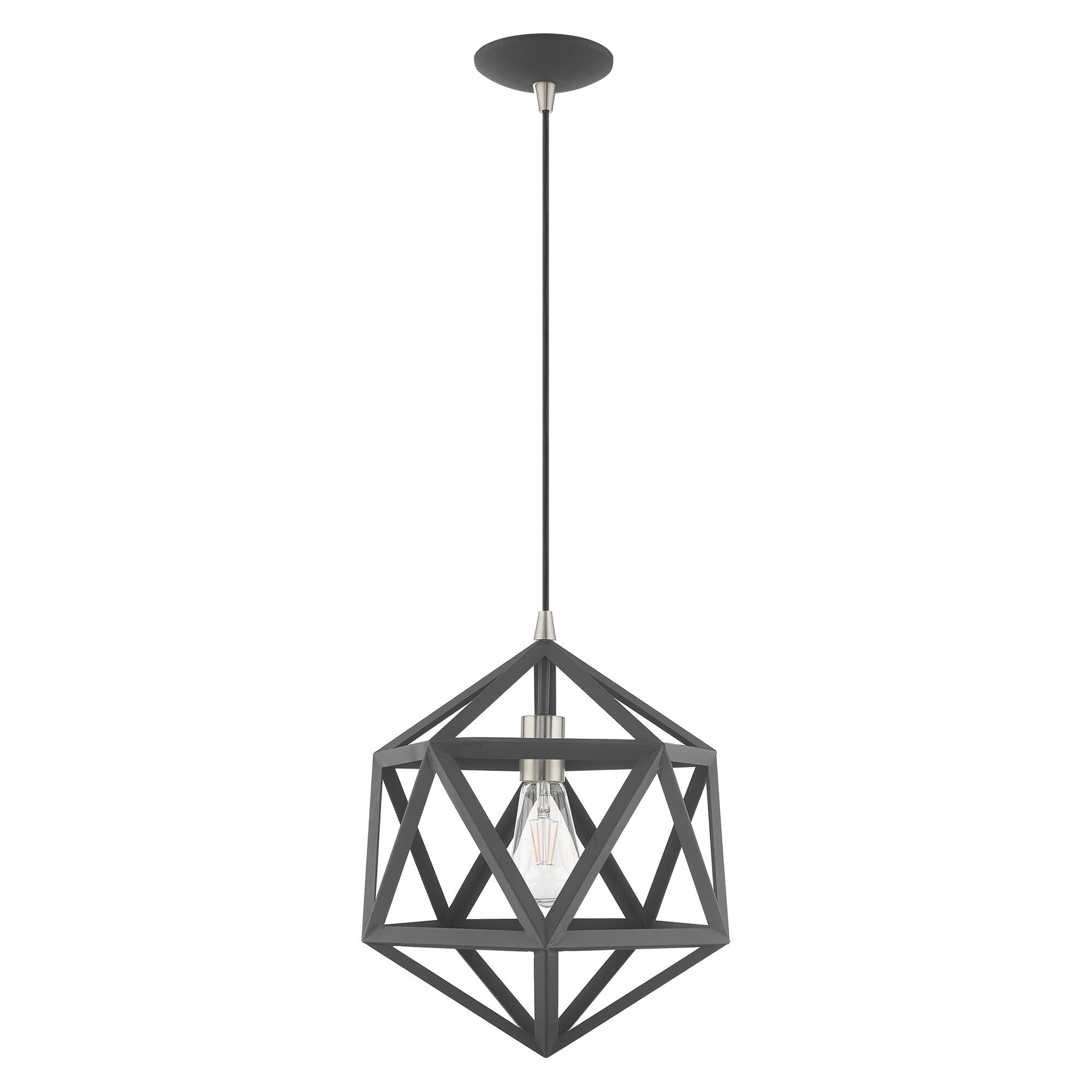 Shown in Scandinavian Gray finish and Scandinavian Gray Geometric Metal shade