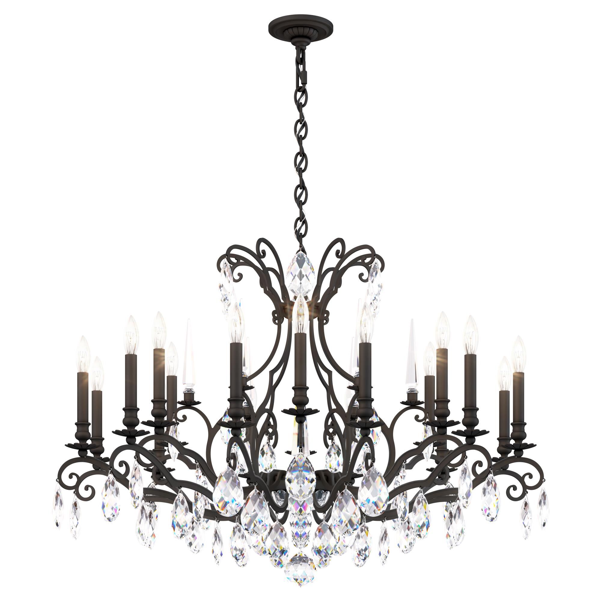 Nouveau 40 Inch 18 Light Chandelier by Schonbek