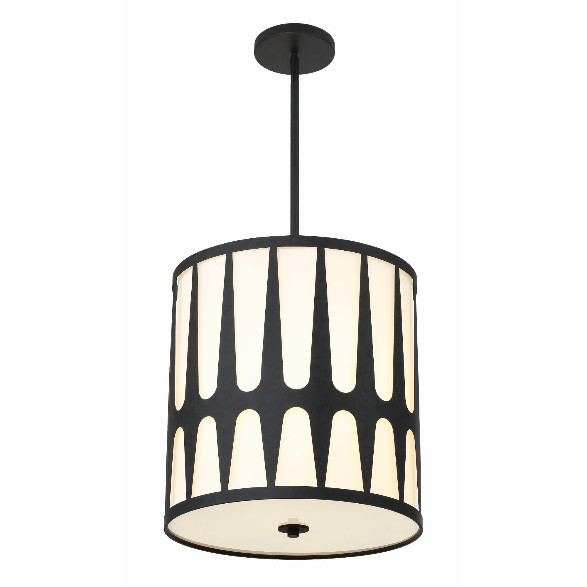 Shown in Black finish and Fabric shade