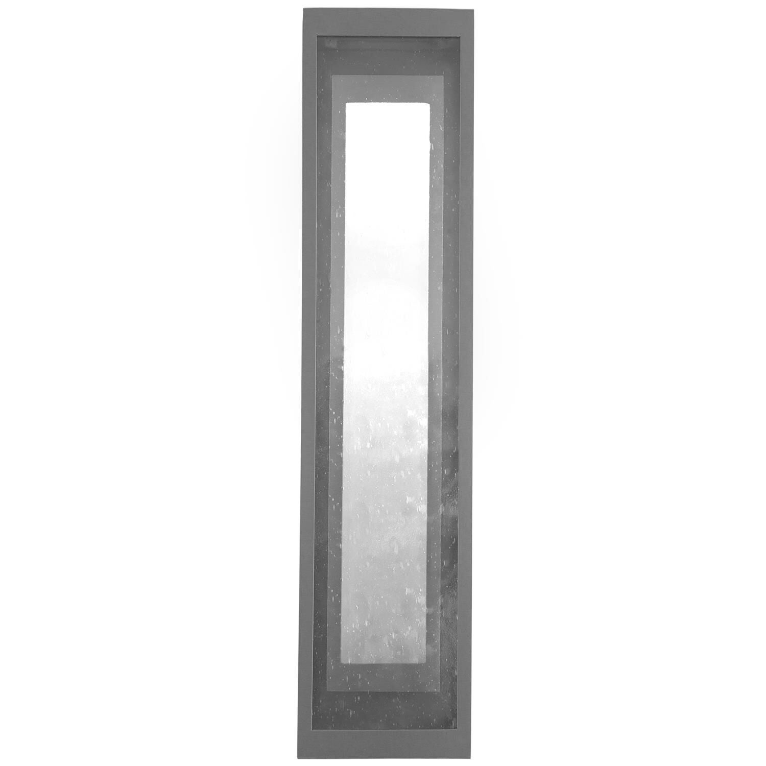 Shown in Argento Grey finish and Clear Seeded - Frosted Seeded glass