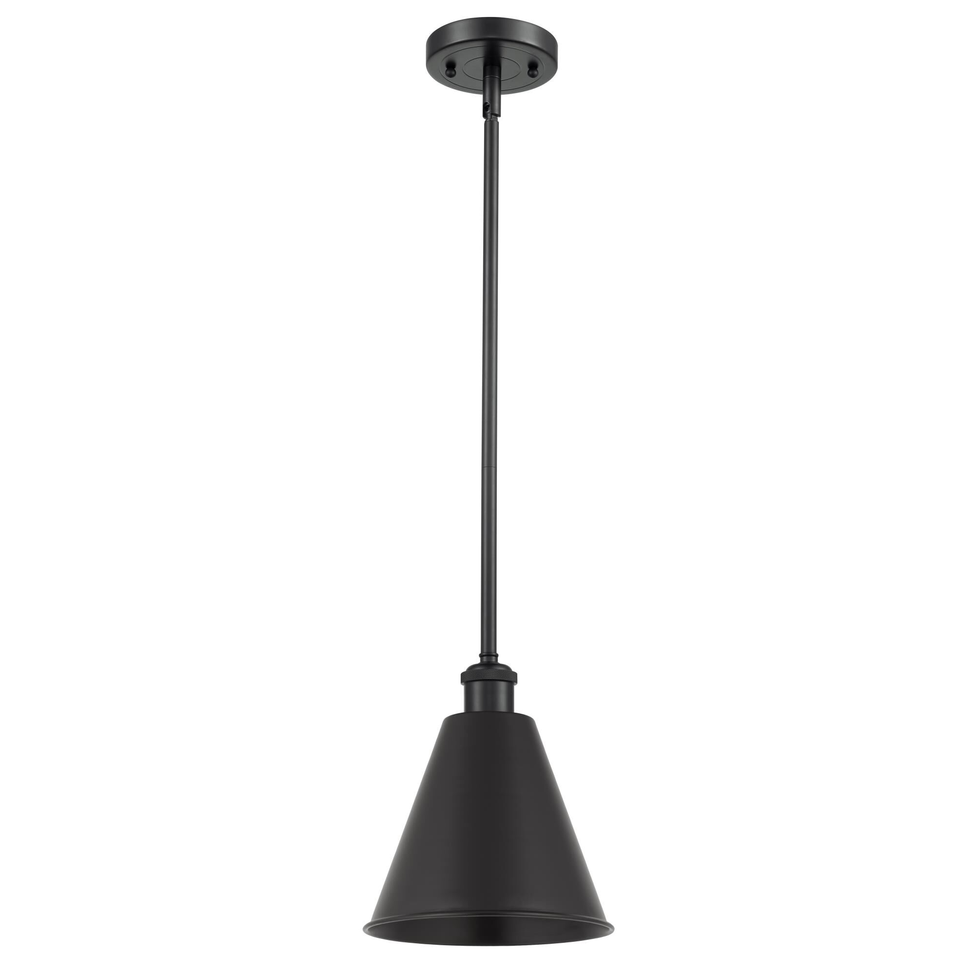 Shown in Matte Black finish and Matte Black Ballston Cone shade