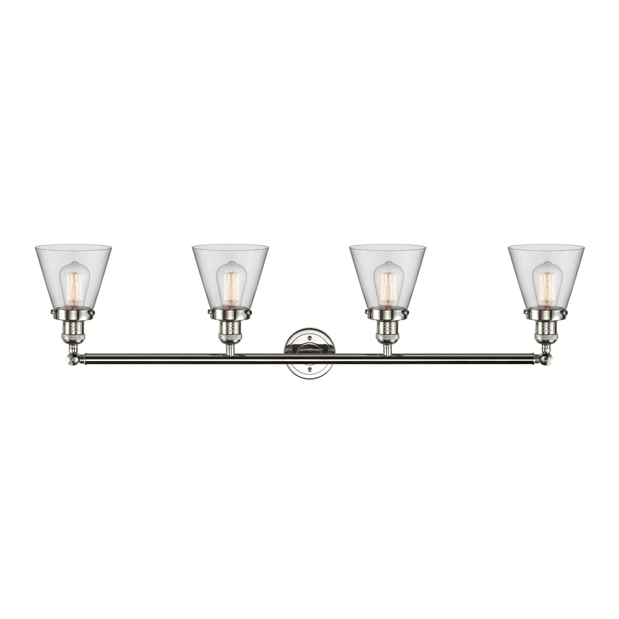 Shown in Polished Nickel finish and Clear glass