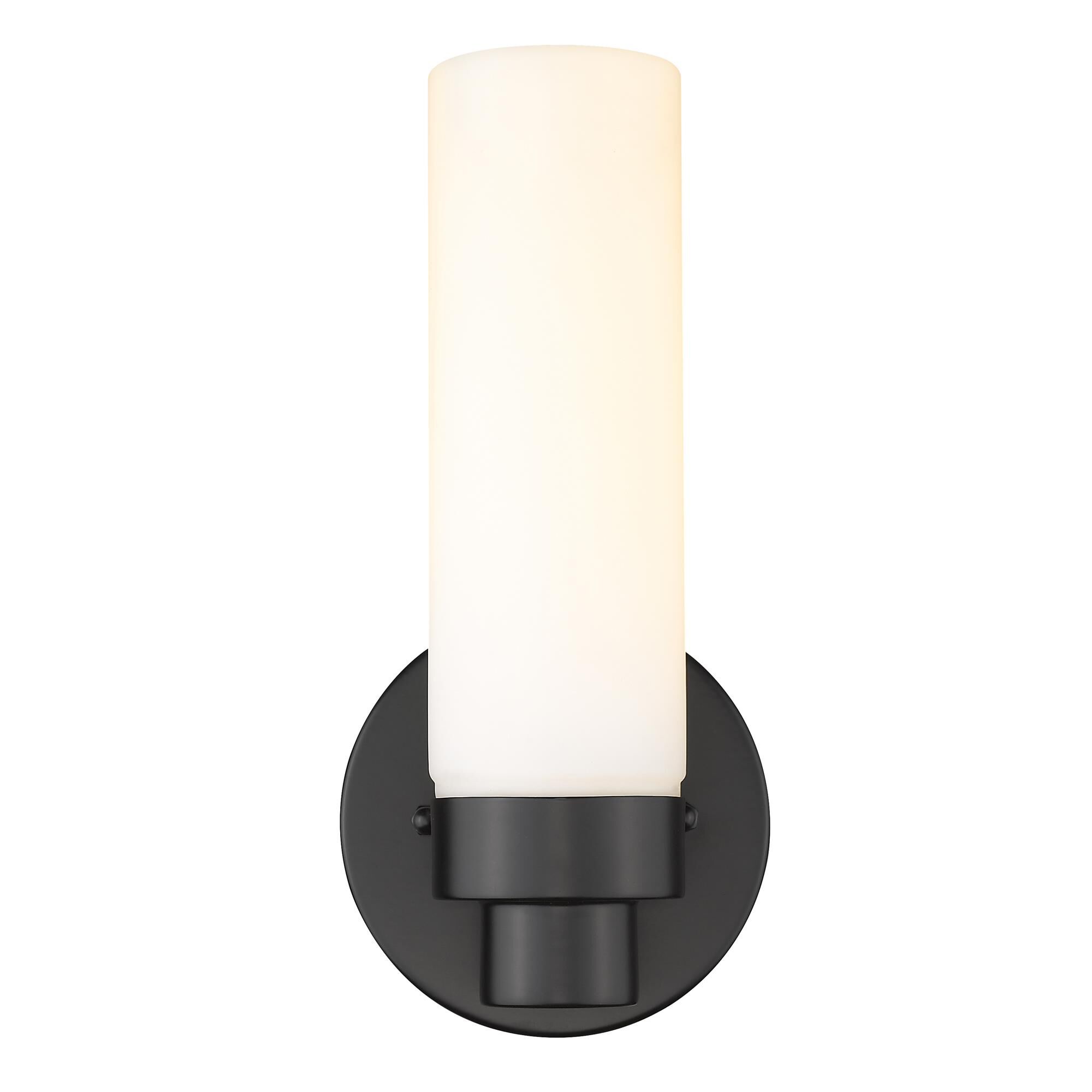 Shown in Matte Black finish and Frosted glass and Frosted Glass shade