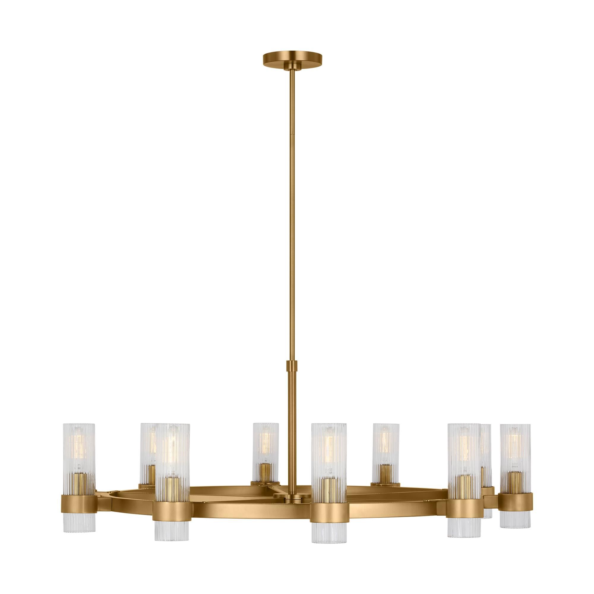 Shown in Burnished Brass finish and Clear Glass s And Clear Glass s shade
