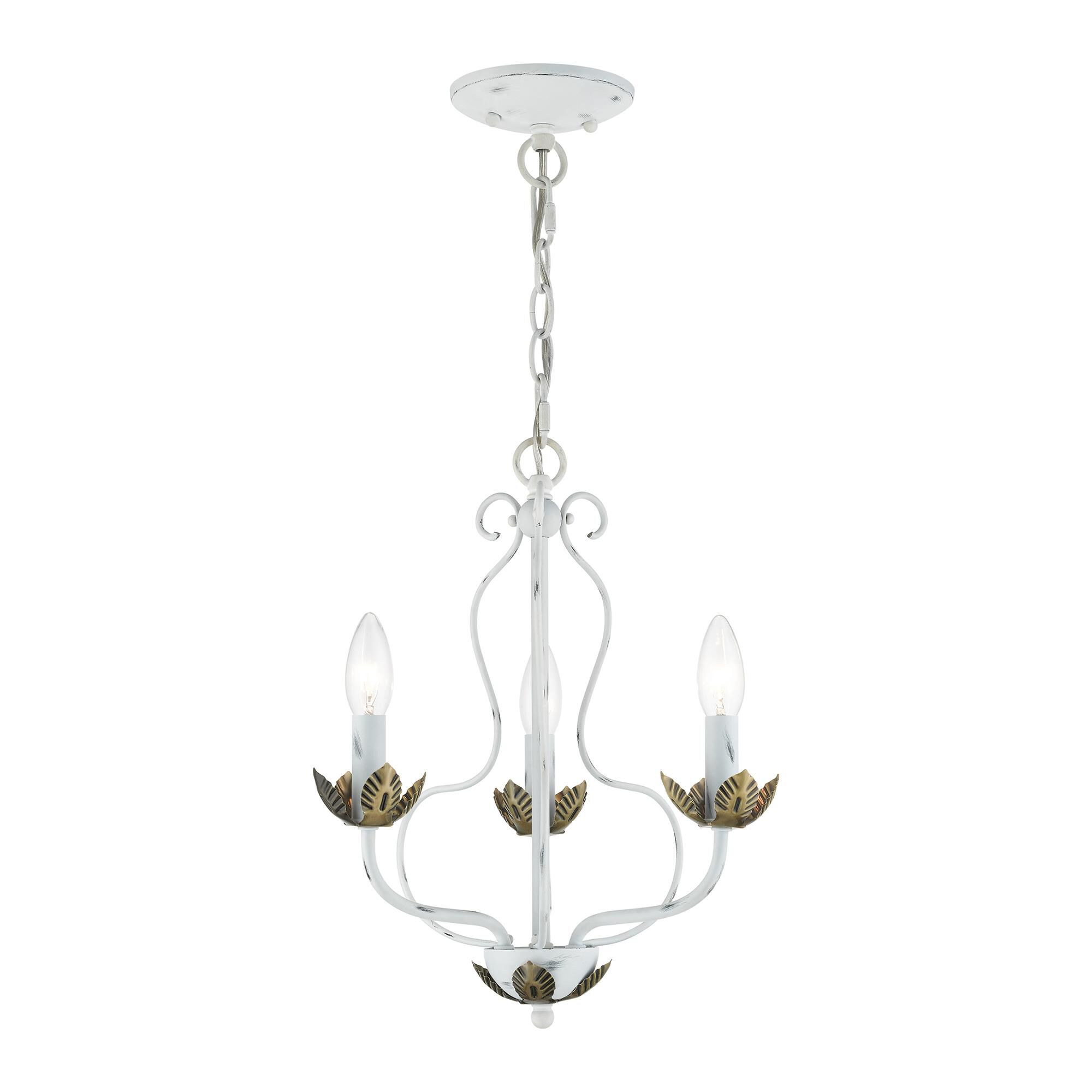 Shown in Antique White with Antique Brass Accents finish