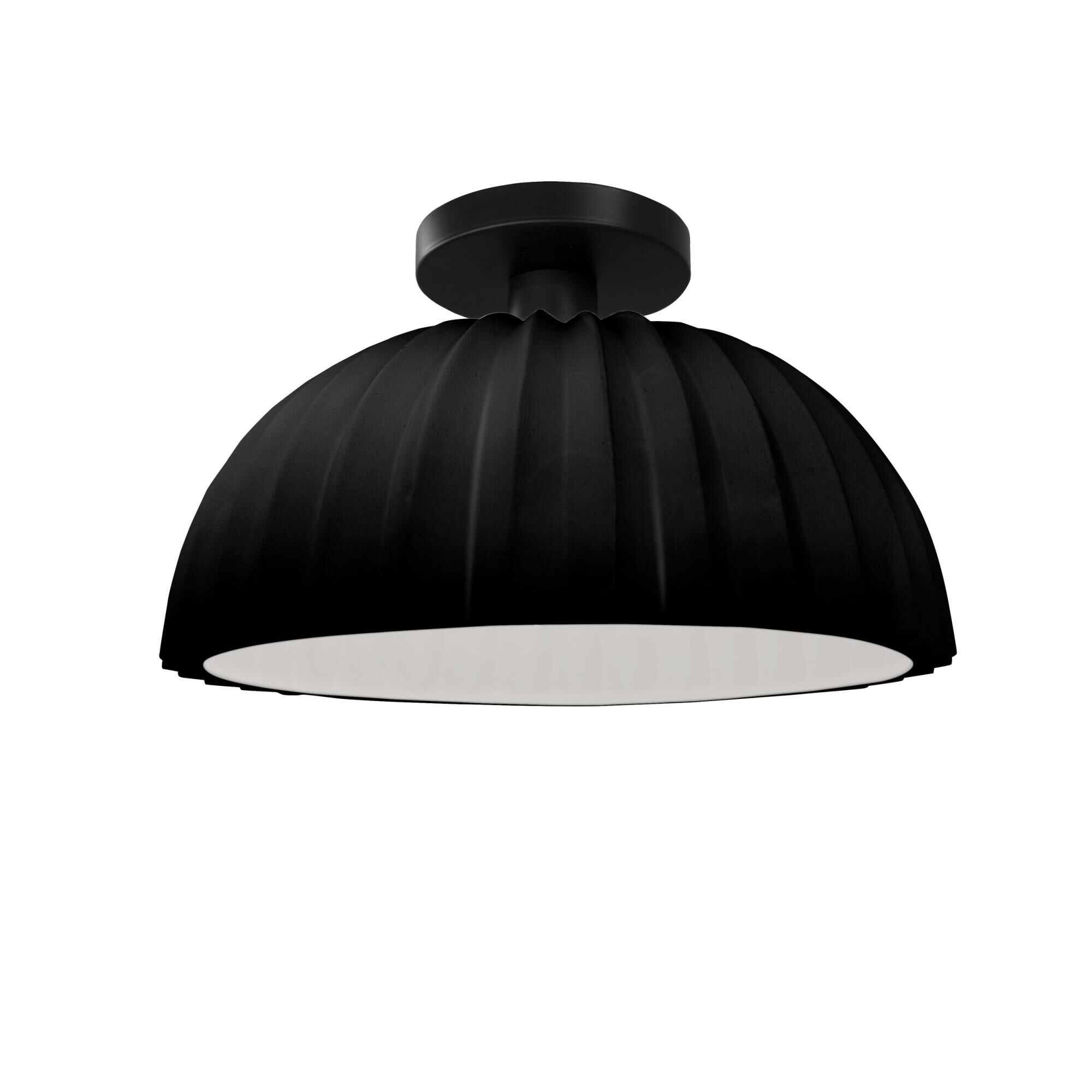 Pleated Dome 13 Inch Semi Flush Mount by Justice Design Group