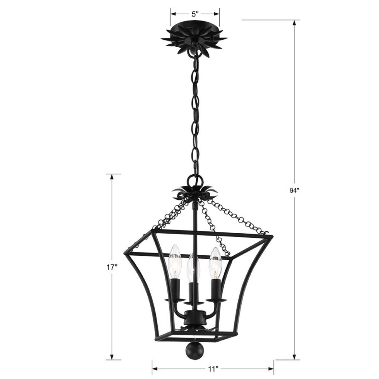 Broche 11 Inch Cage Pendant by Crystorama