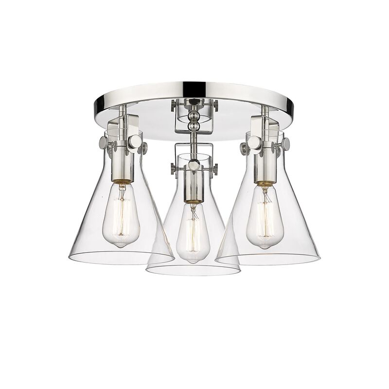 Bruno Marashlian Newton Cone 19 Inch 3 Light Flush Mount by Innovations Lighting