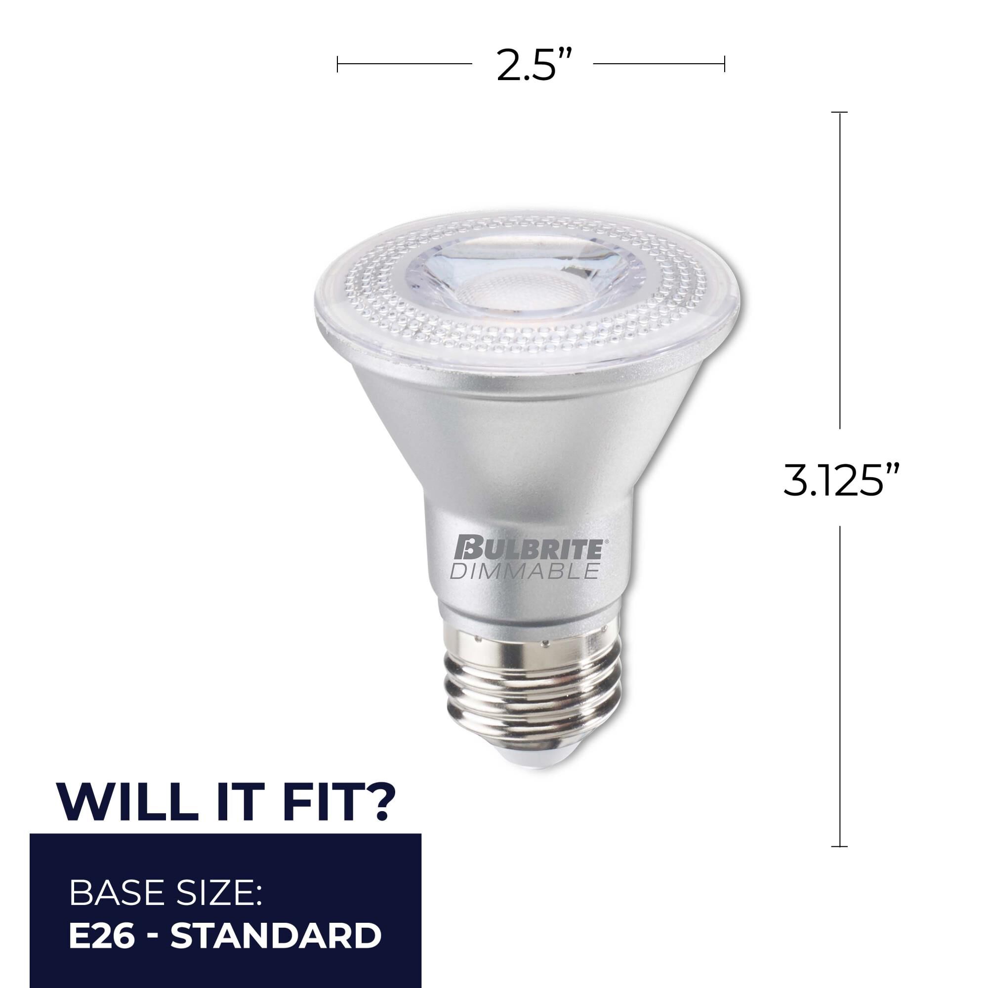Dimmable 7 Watt 3000K PAR20 LED Light Bulb,
