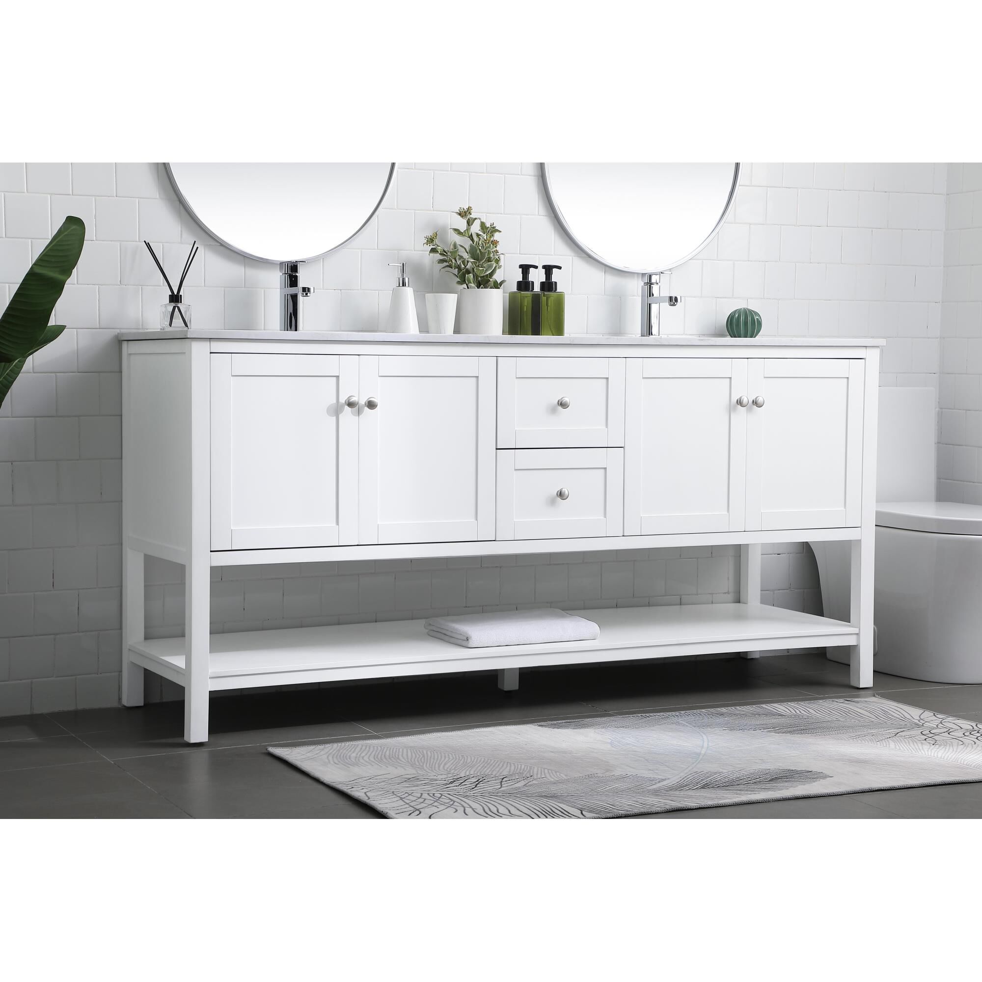 Heath 72 Inch Bath Vanity by Elegant Decor