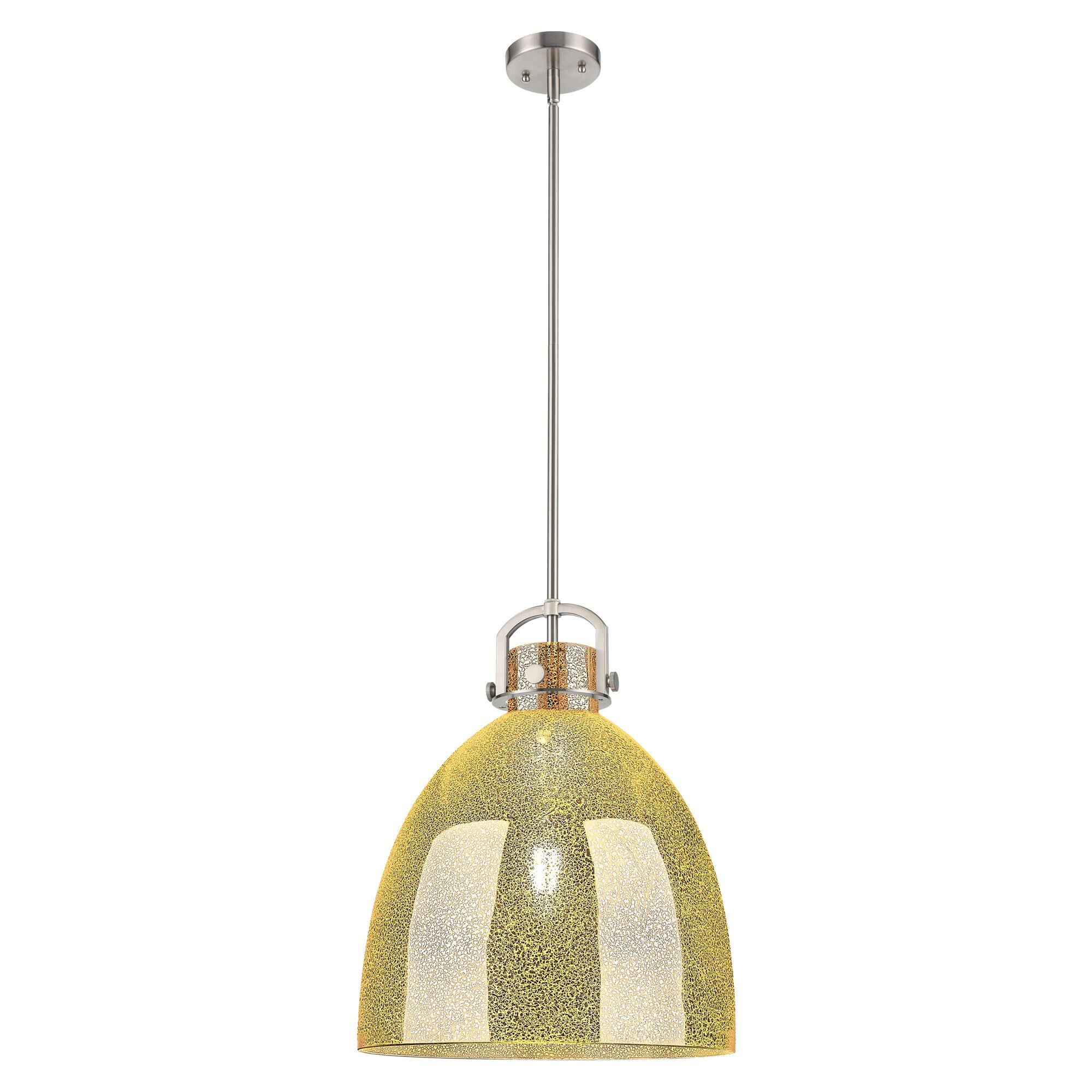 Shown in Satin Nickel finish and Mercury shade