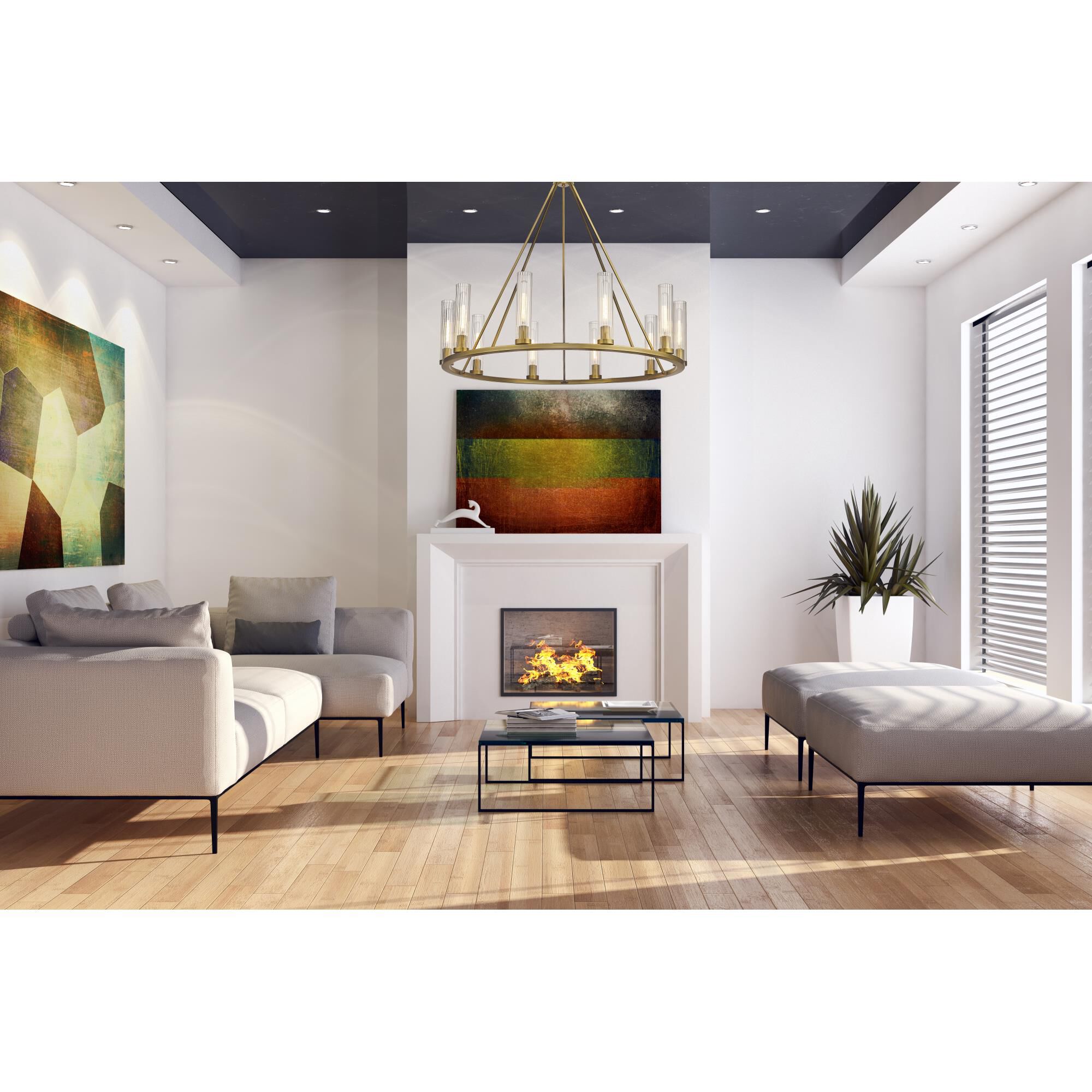 Shown in Rubbed Brass finish and Clear glass and No Shade shade