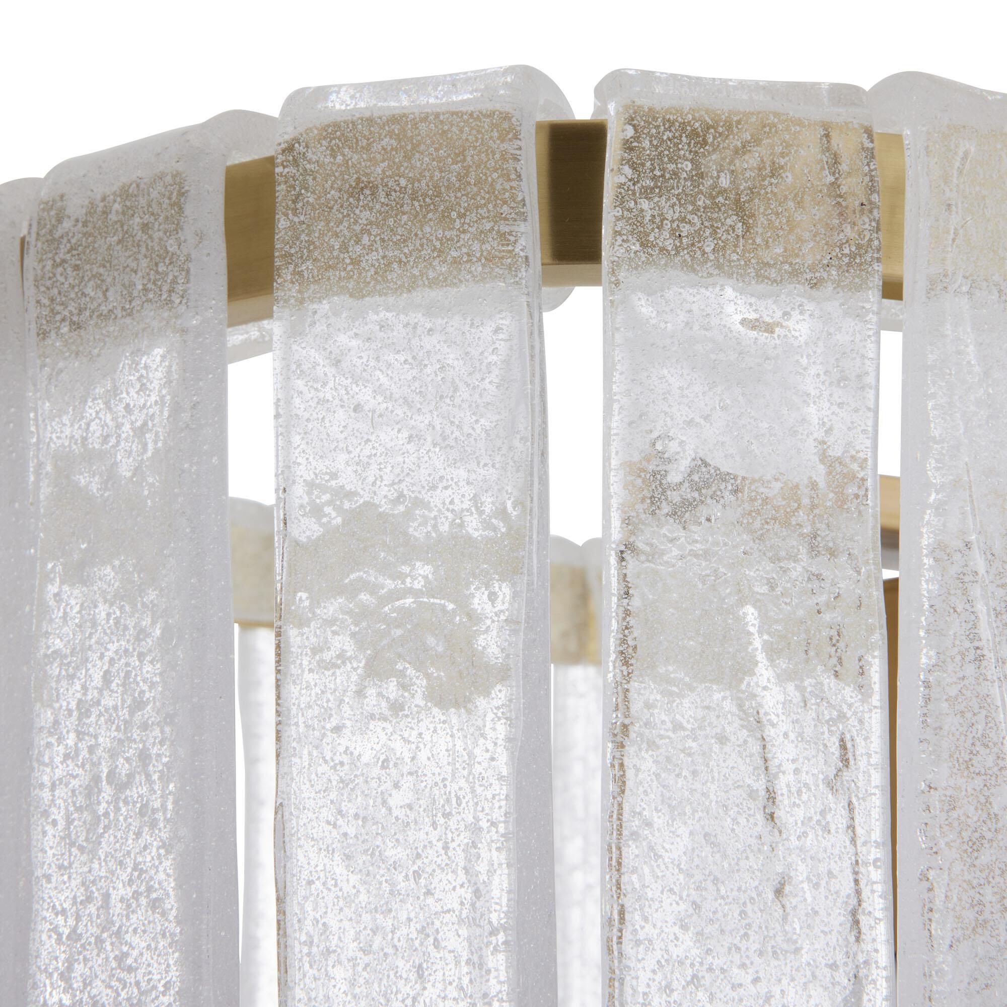 Shown in Clear finish and Seeded glass