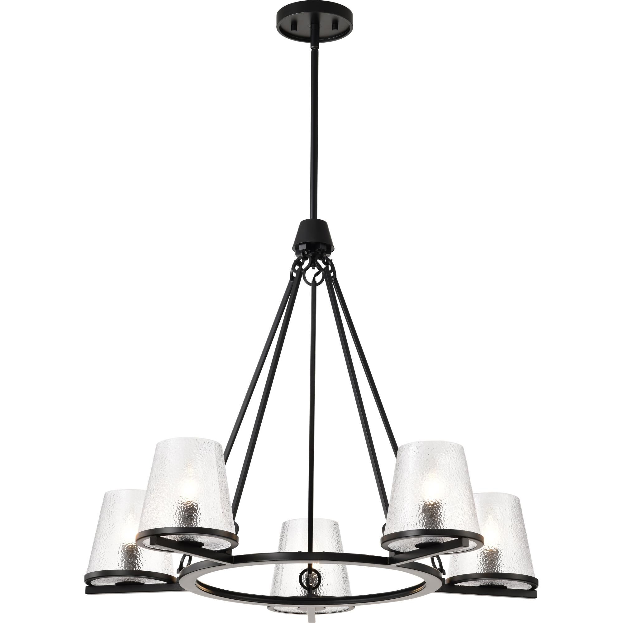 Shown in Black finish and Hammered glass