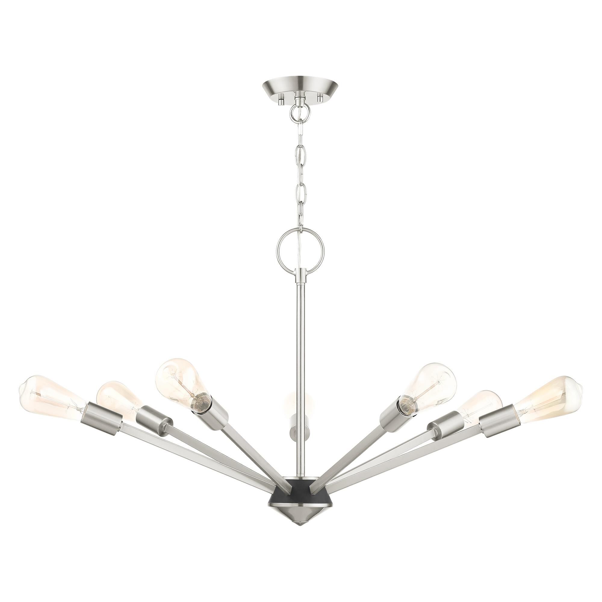 Shown in Brushed Nickel With Black Accents finish