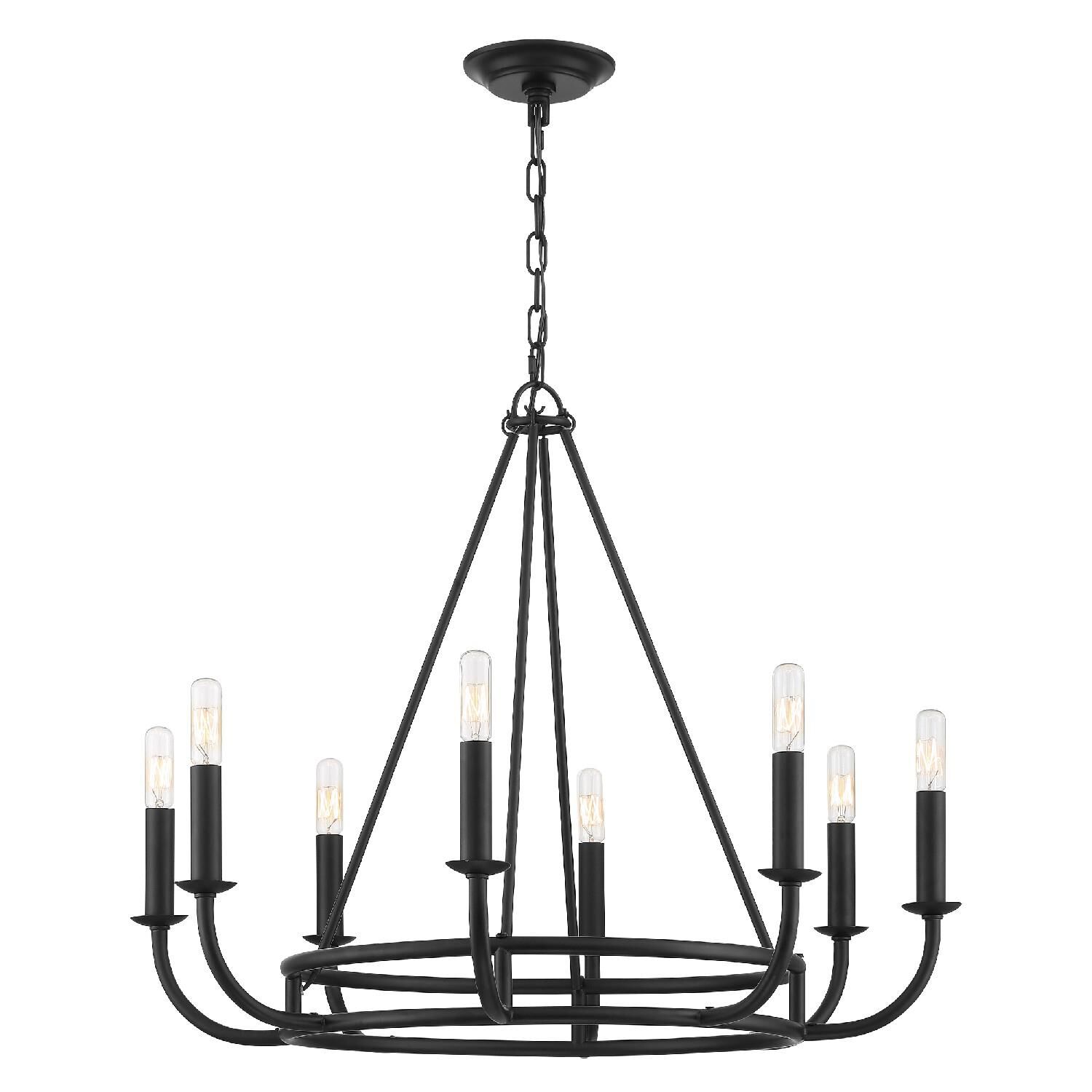 Bailey 28 Inch 8 Light Chandelier by Crystorama