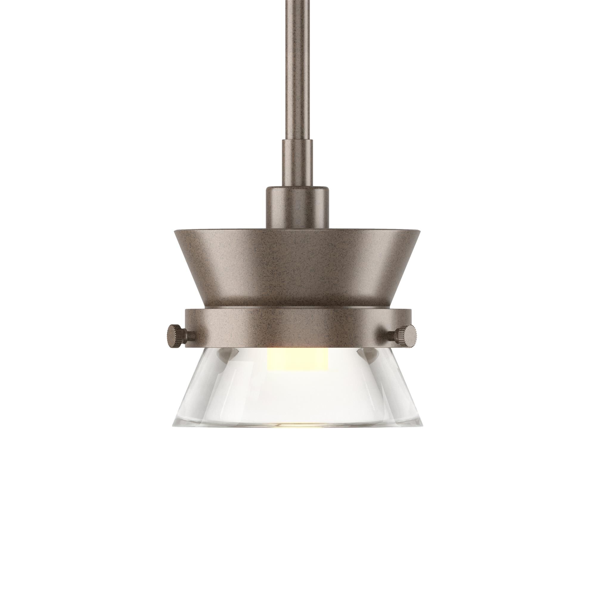 Shown in Bronze finish and Clear glass