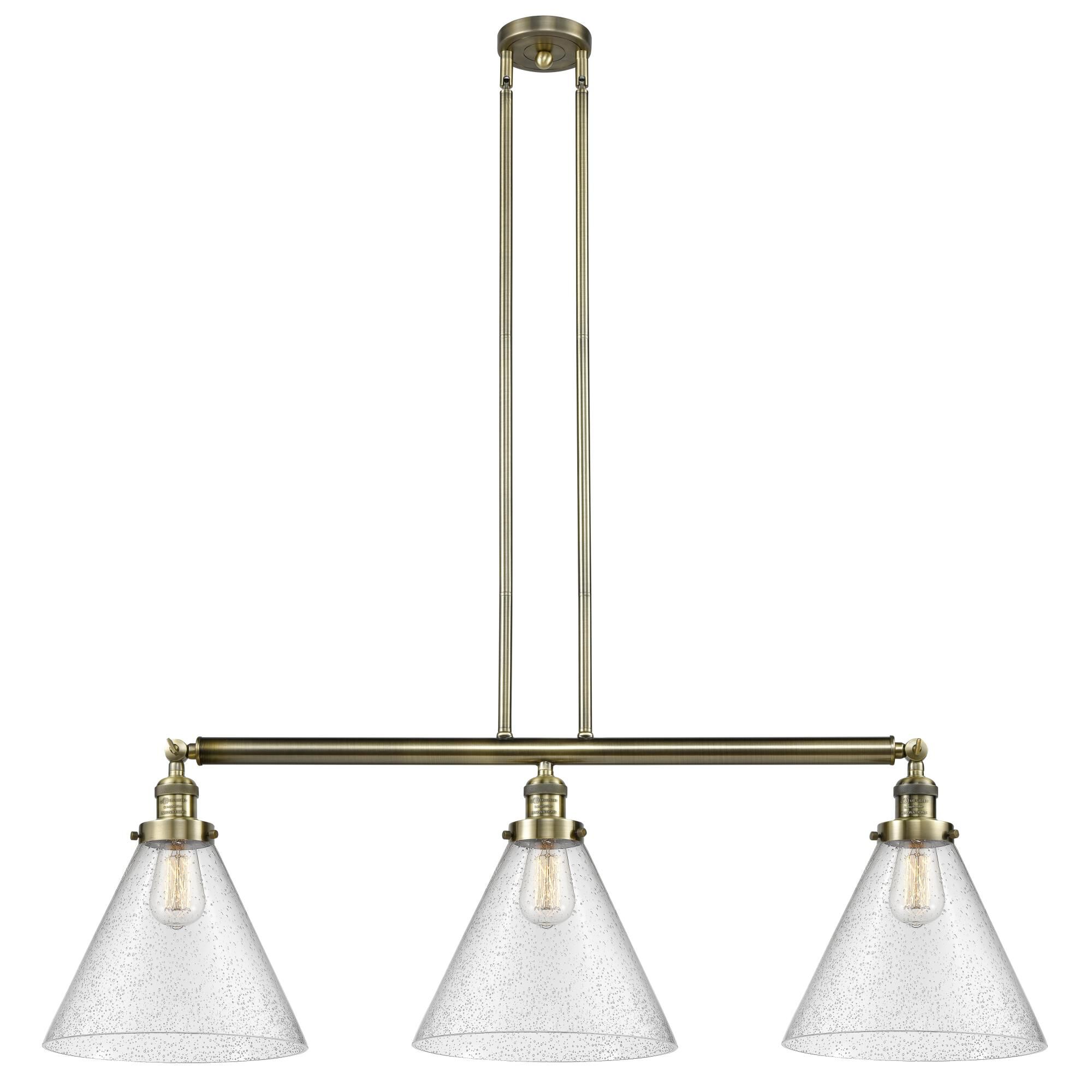 Bruno Marashlian X-Large Cone 44 Inch 3 Light Linear Suspension Light by Innovations Lighting