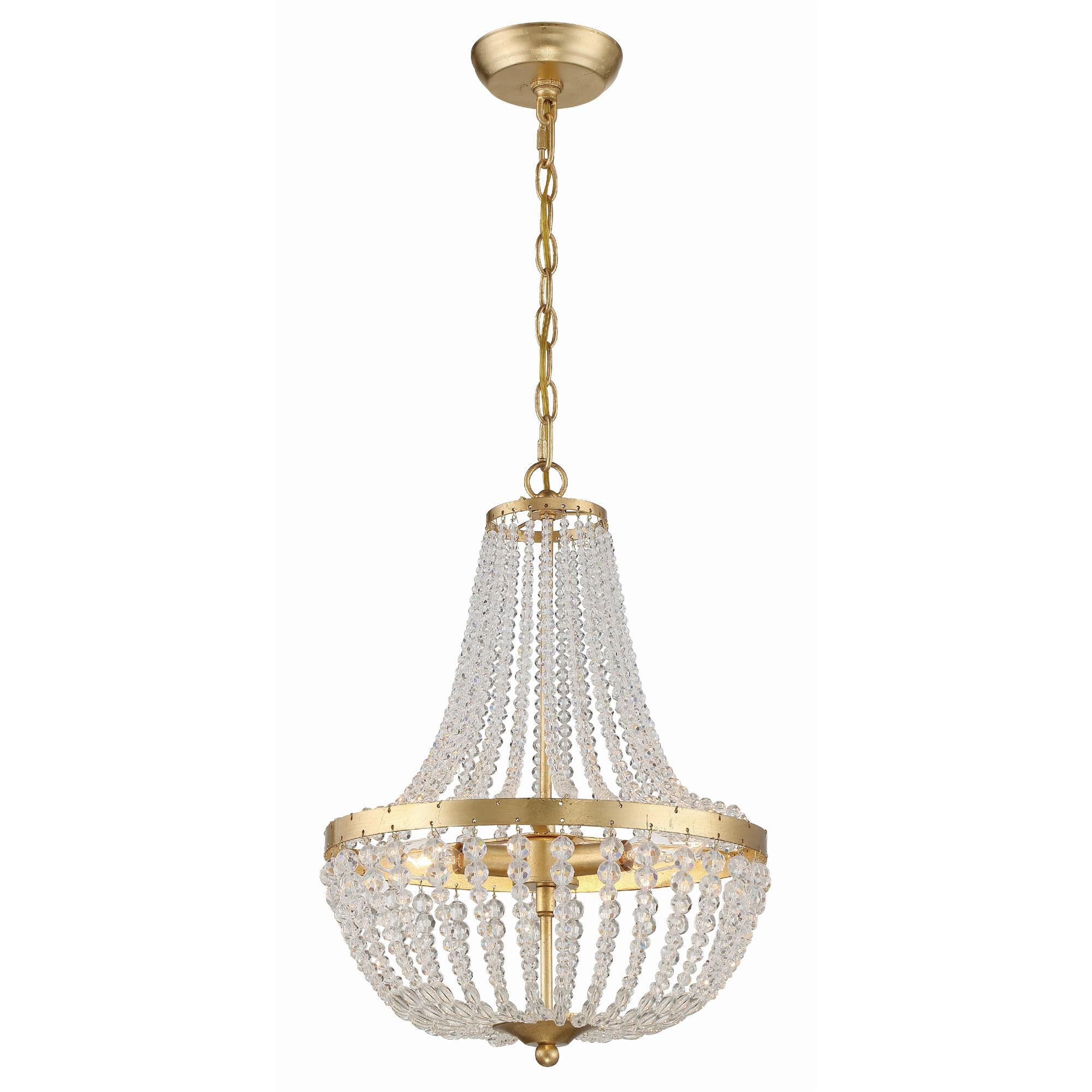 Shown in Antique Gold finish and Hand Cut Crystal Beads crystal