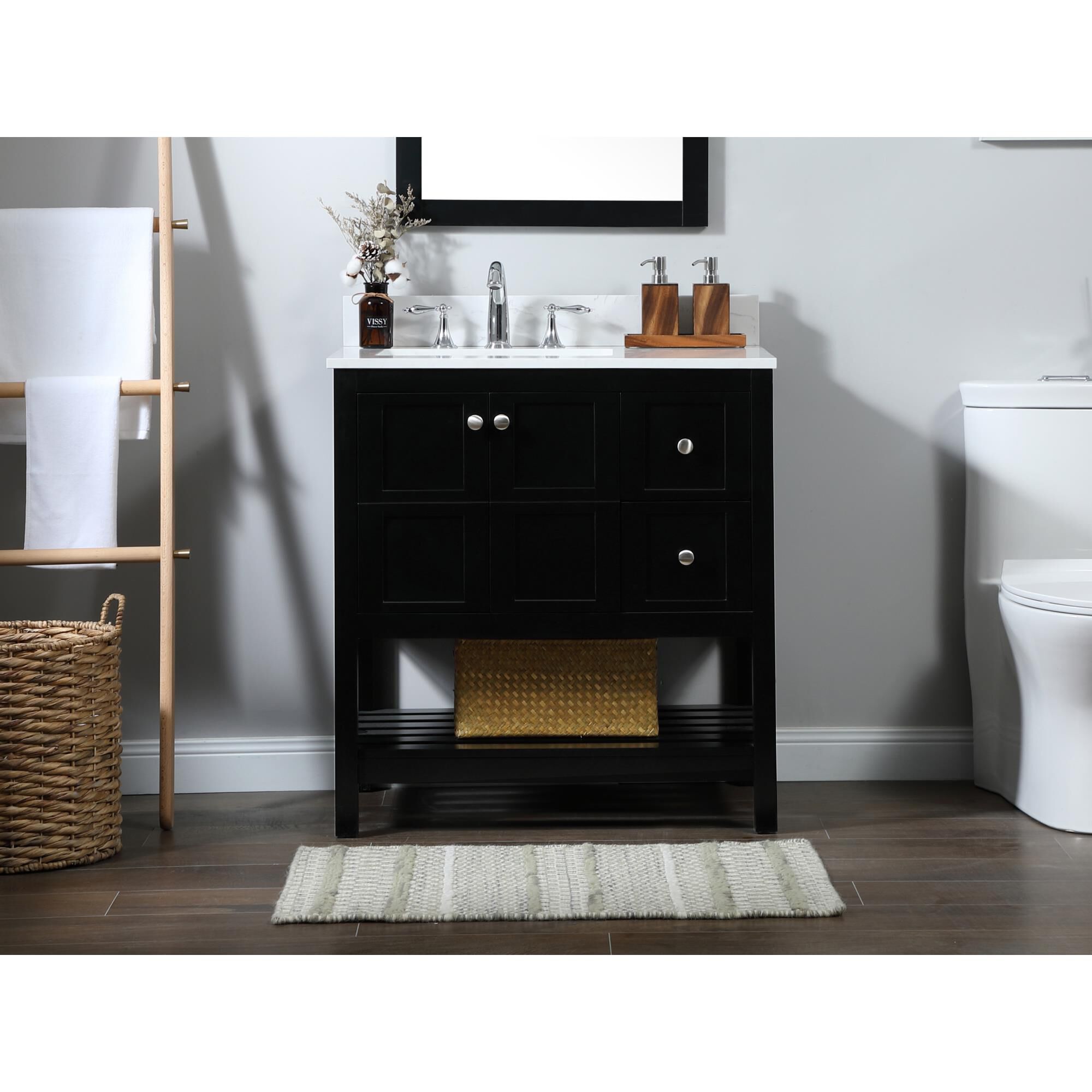 Shown in Black finish