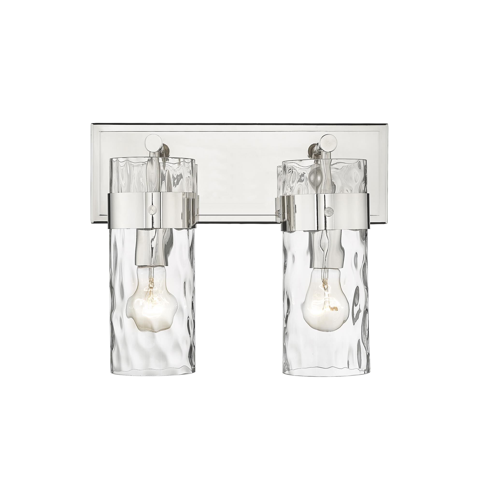 Shown in Polished Nickel finish and Glass shade