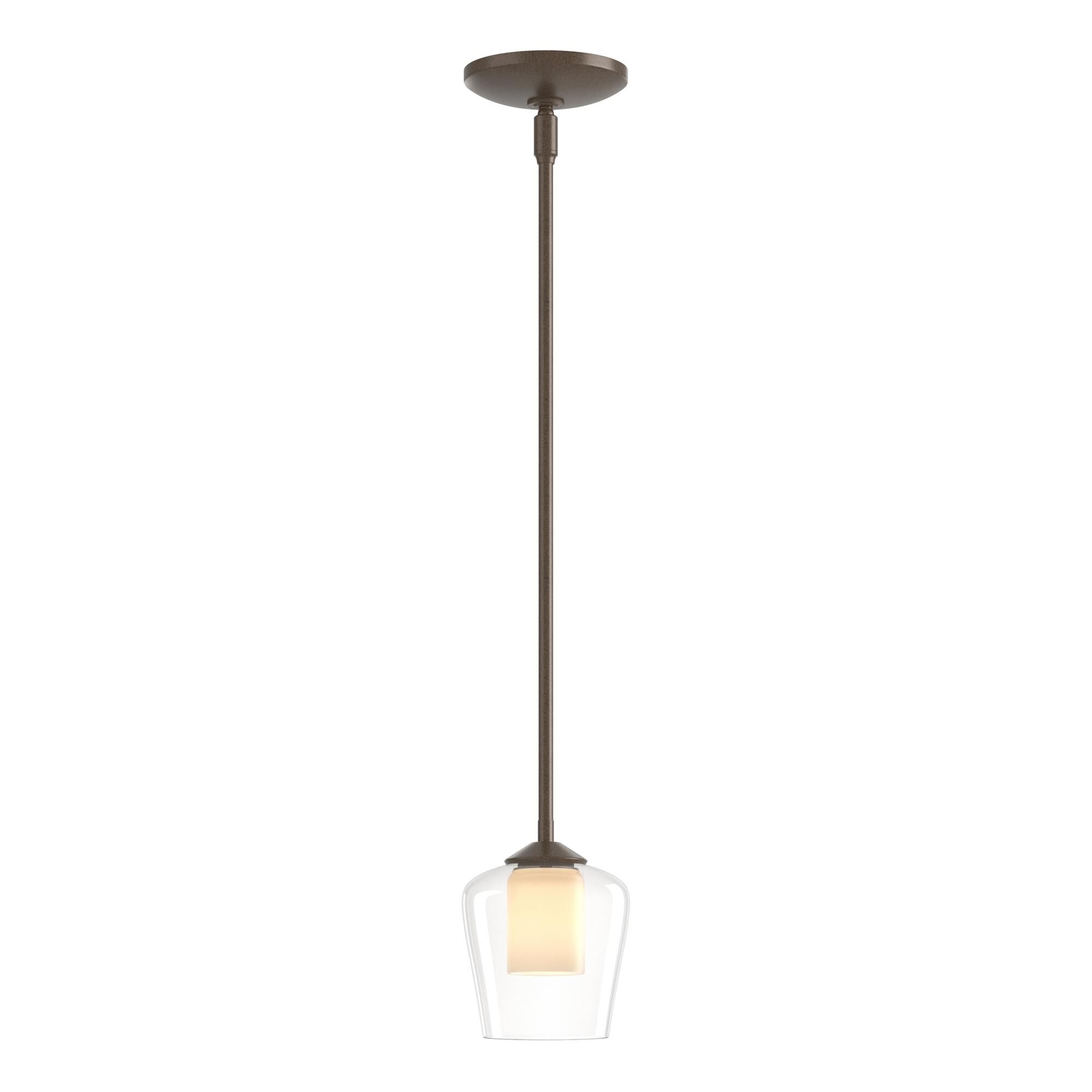 Shown in Bronze finish and Opal and Clear glass