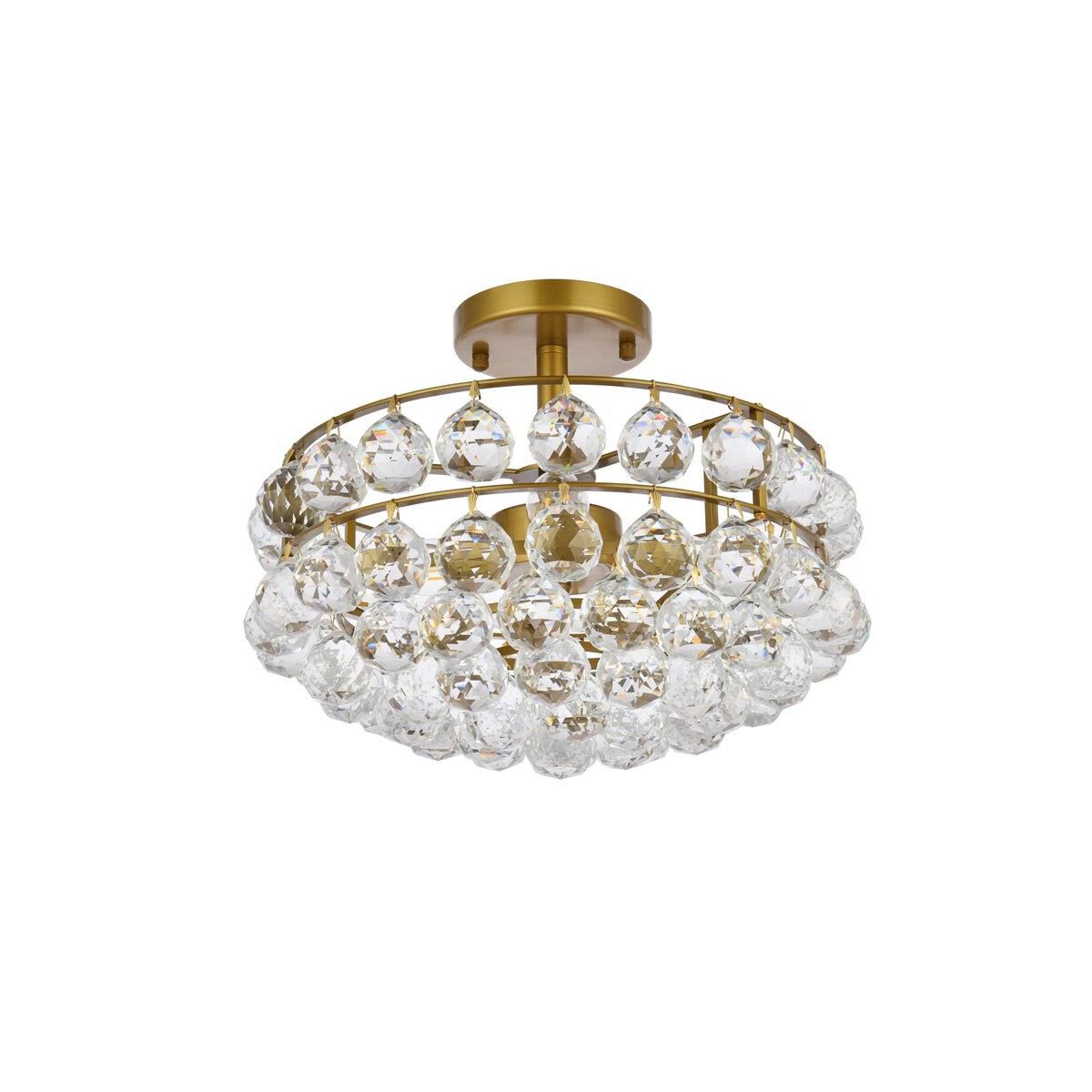 Shown in Brass finish and Royal Cut Clear crystal