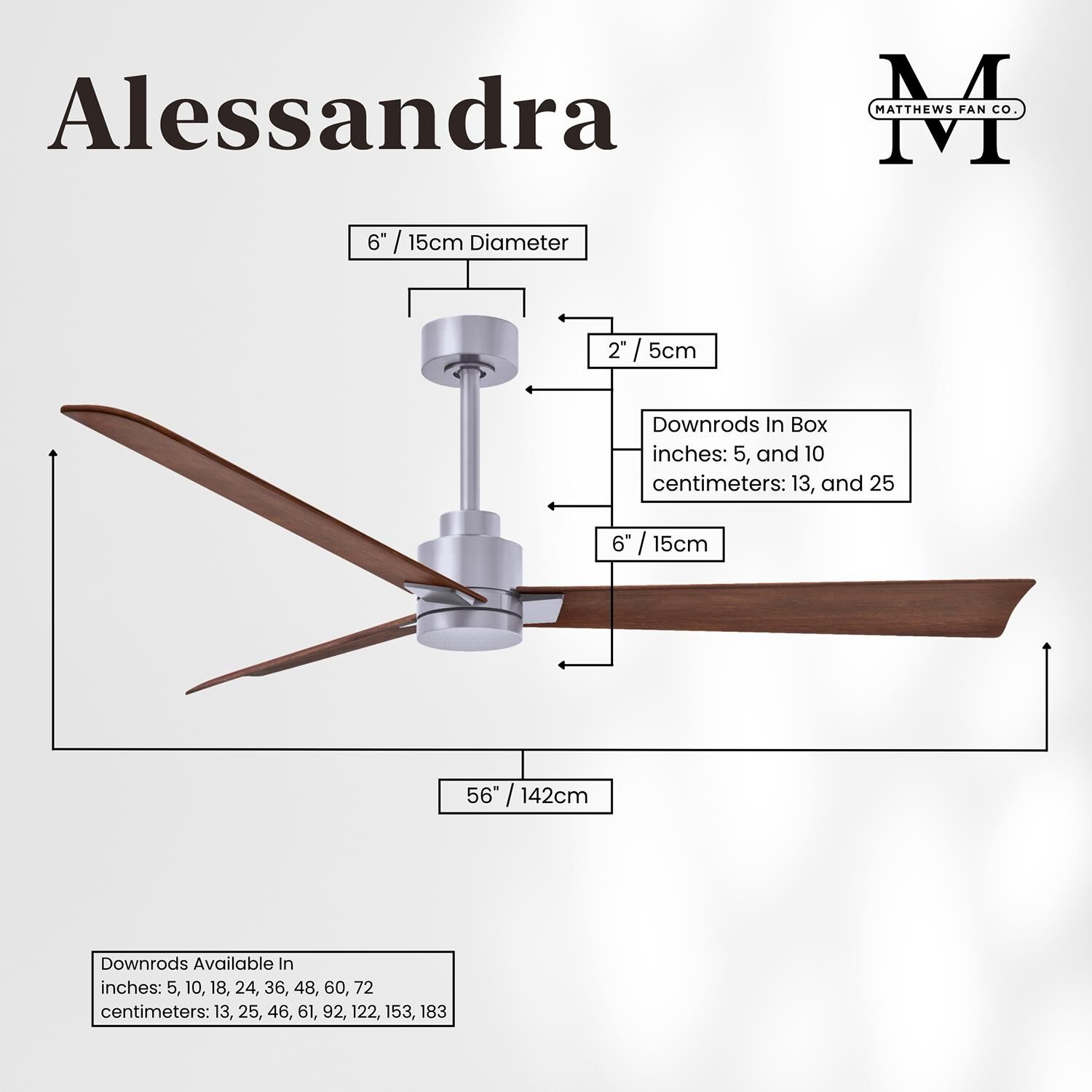 Alessandra 56 Inch Ceiling Fan by Matthews Fan Company