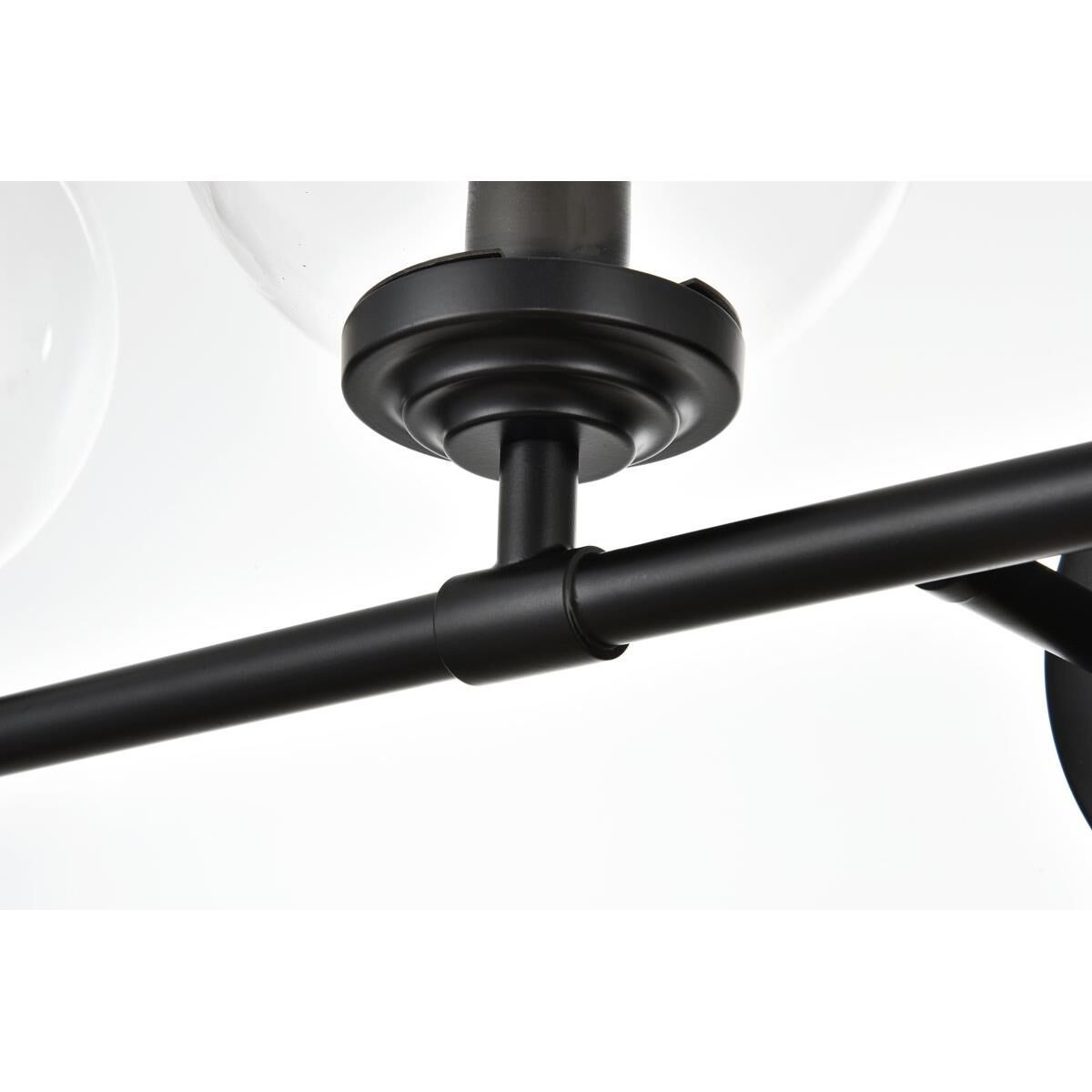 Shown in Black  finish and Clear glass