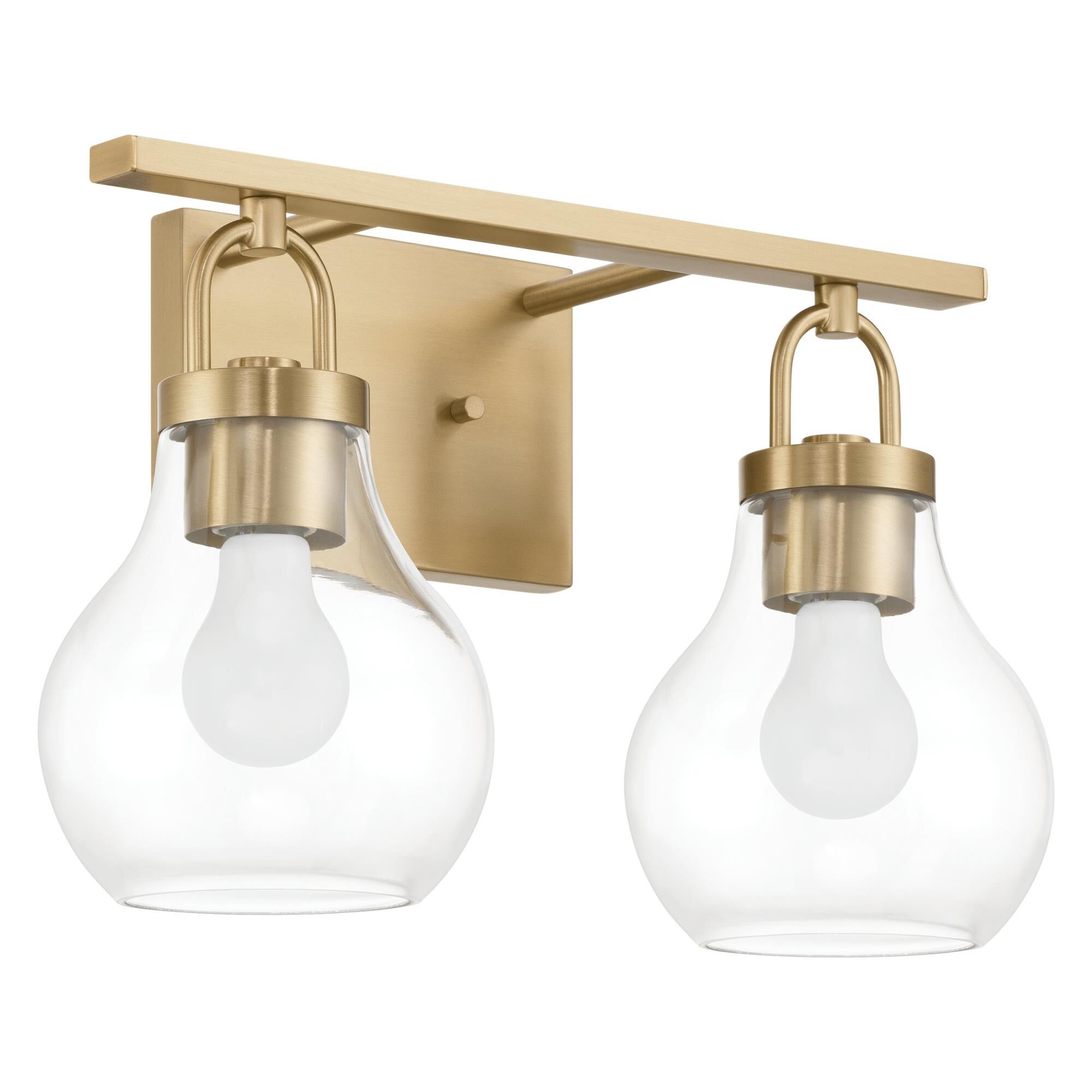 Shown in Champagne Gold finish and Clear glass