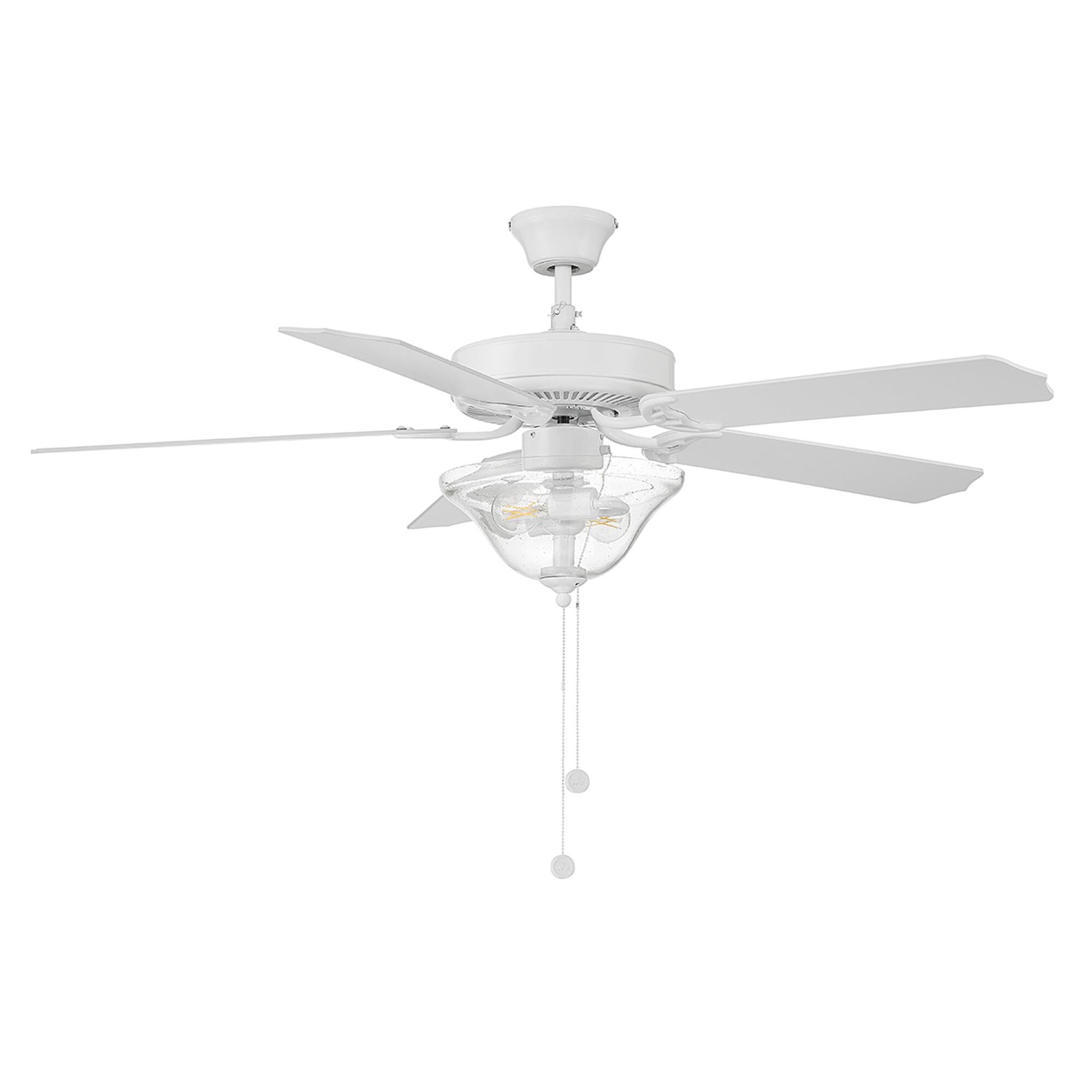 Shown in Bisque White finish and Clear Bubble glass