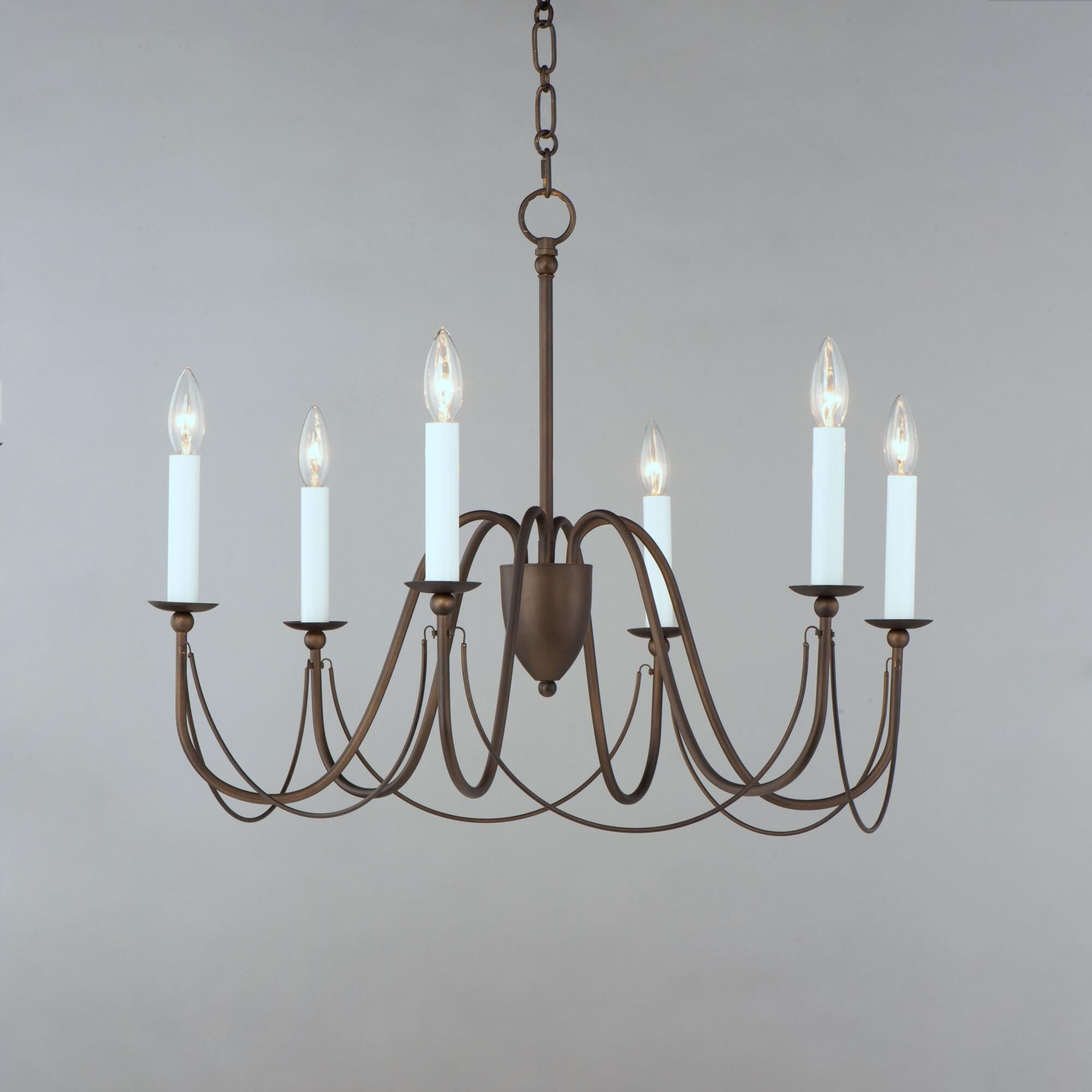 Plumette 28 Inch 6 Light Chandelier by Maxim Lighting