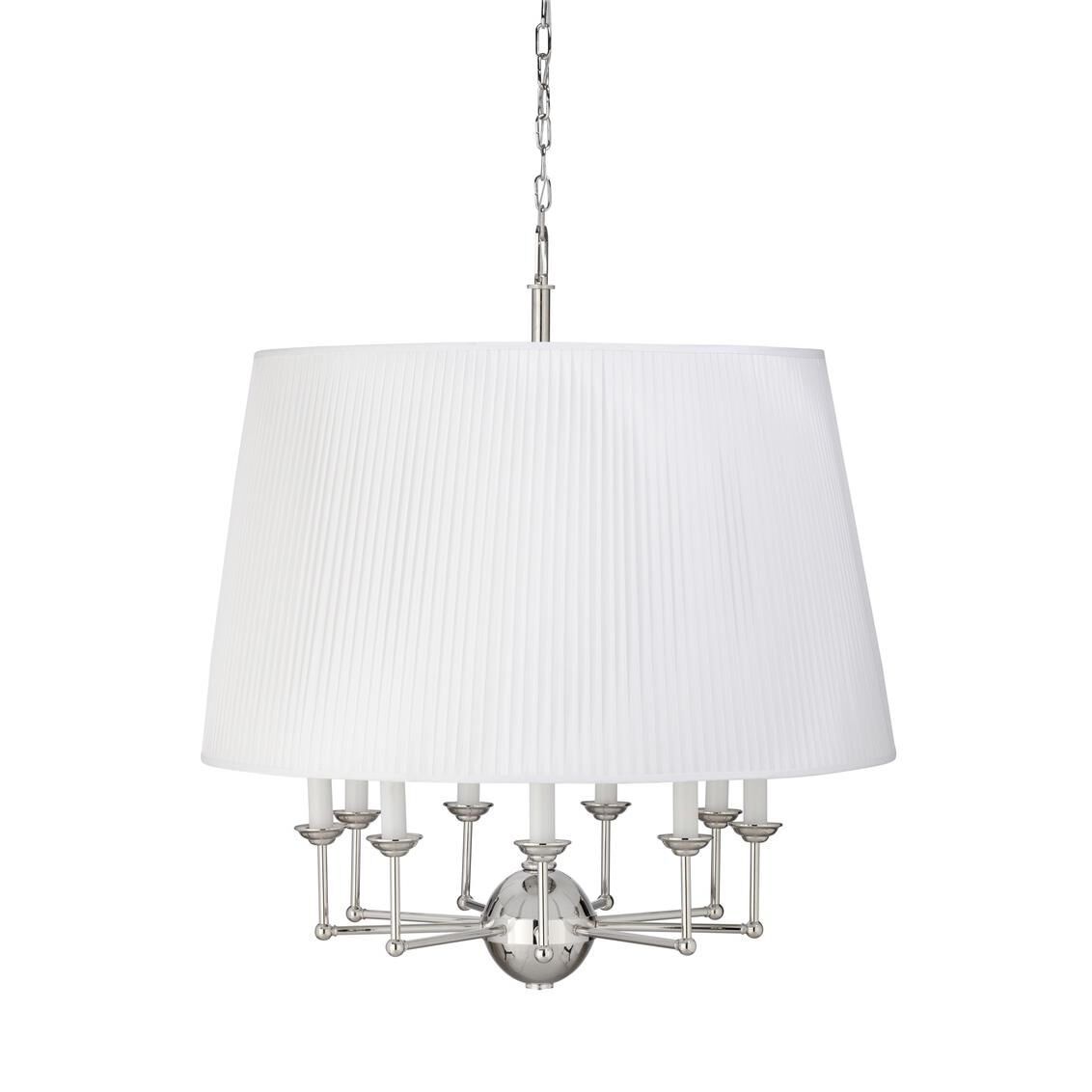 Shown in Polished Nickel finish and Off White Silkette shade