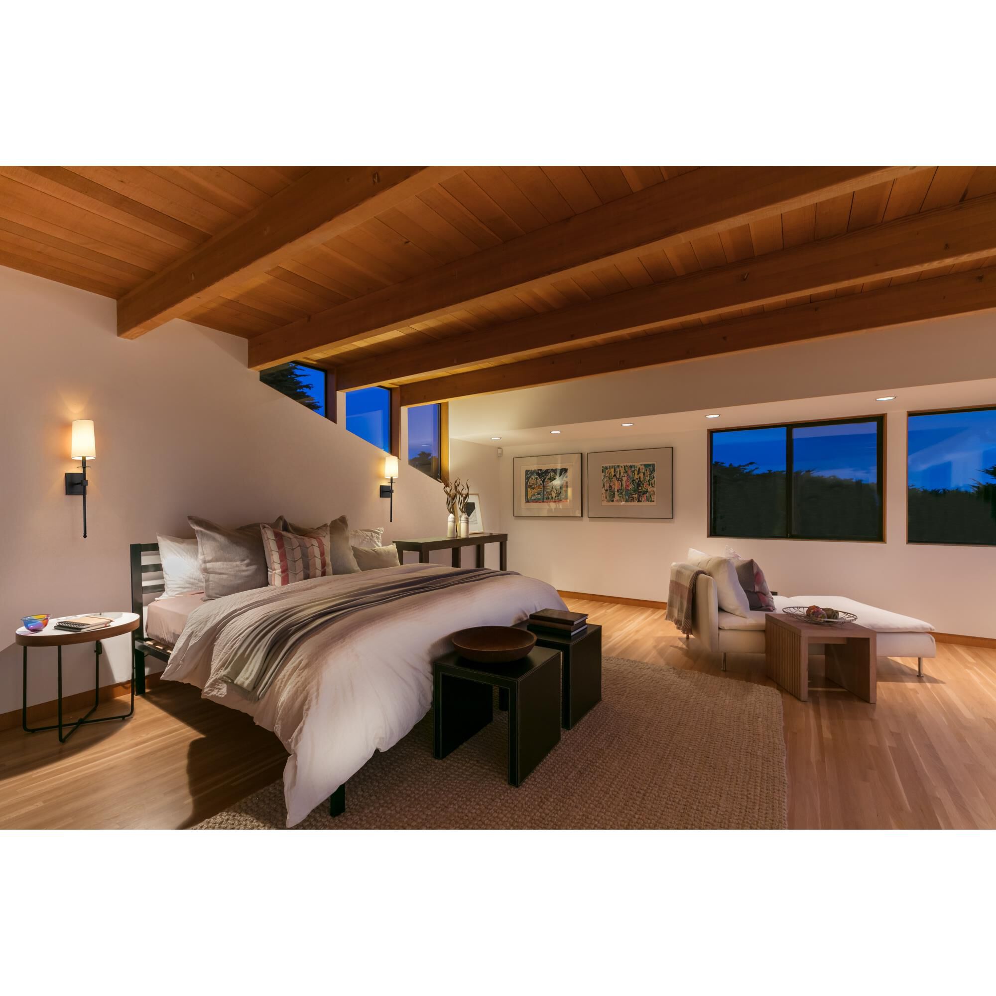 Shown in Matte Black finish and Fabric glass and Fabric shade