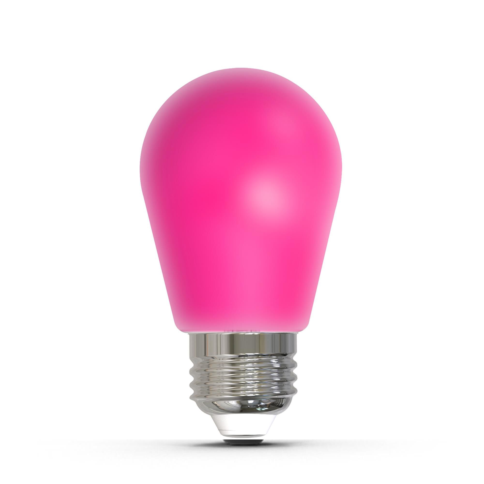 Ceramic Pink S14 Base E26 LED Light Bulb,
