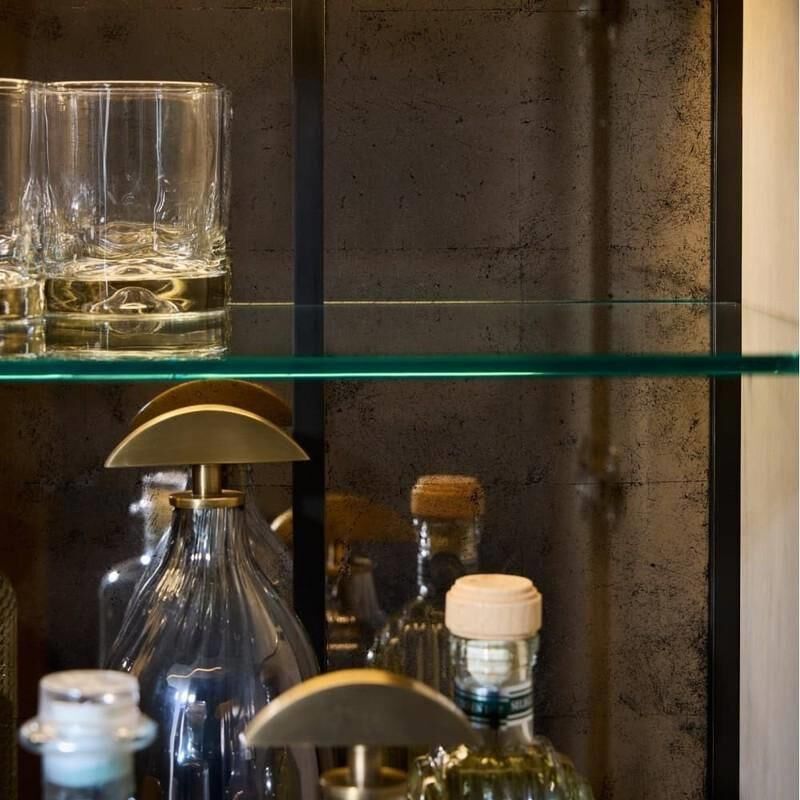 Shown in Antiqued Amber finish